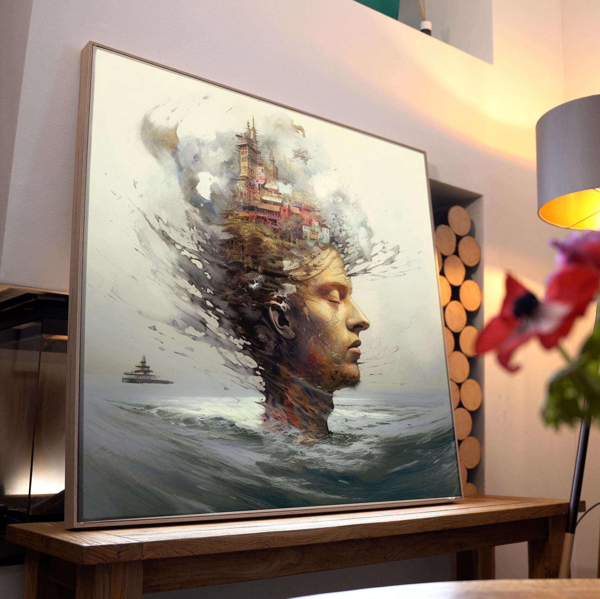 Gedanken Stadt Abstrakt 1 | LED Bild