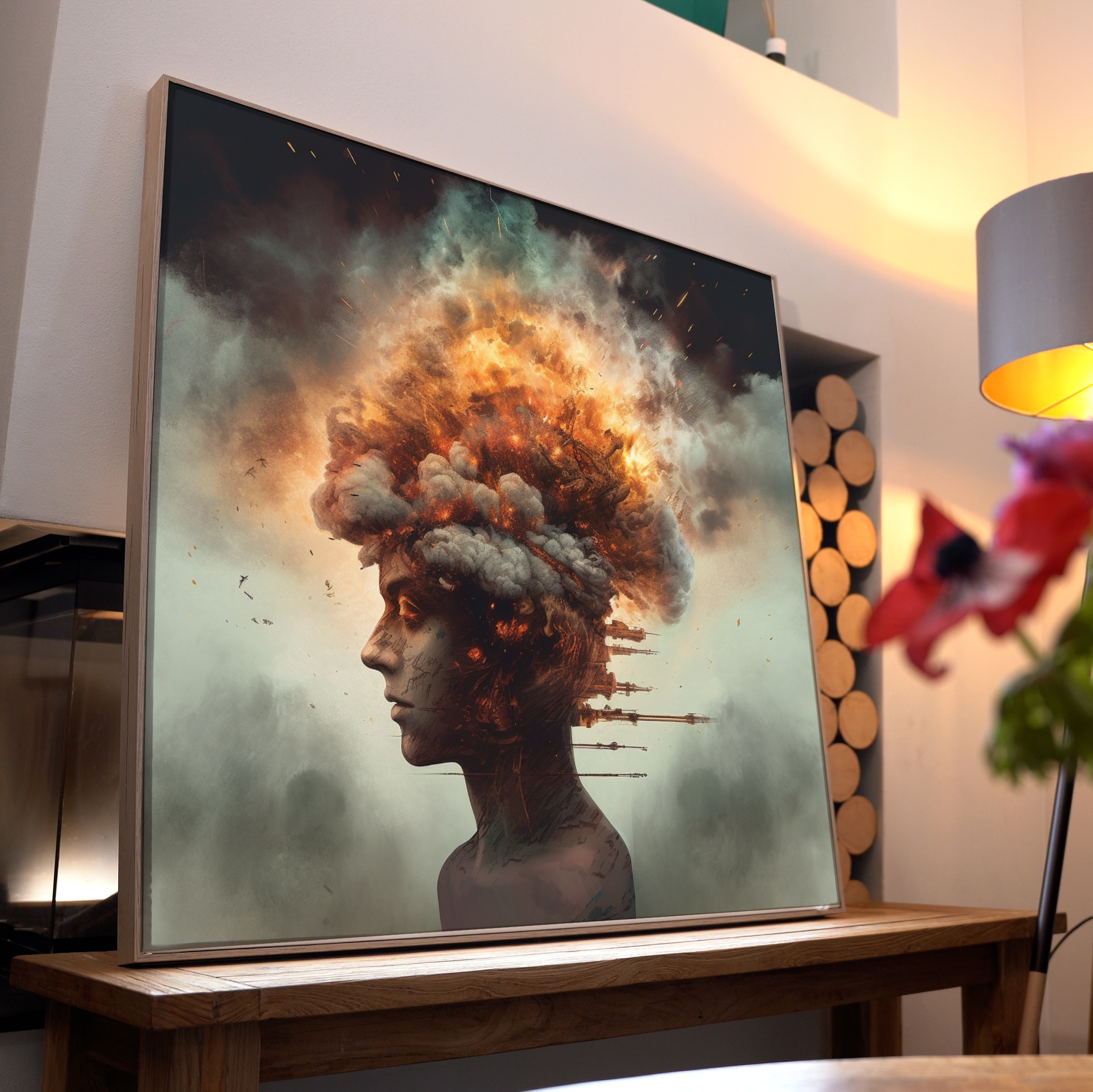 Gedanken Stadt Abstrakt 2 | LED Bild