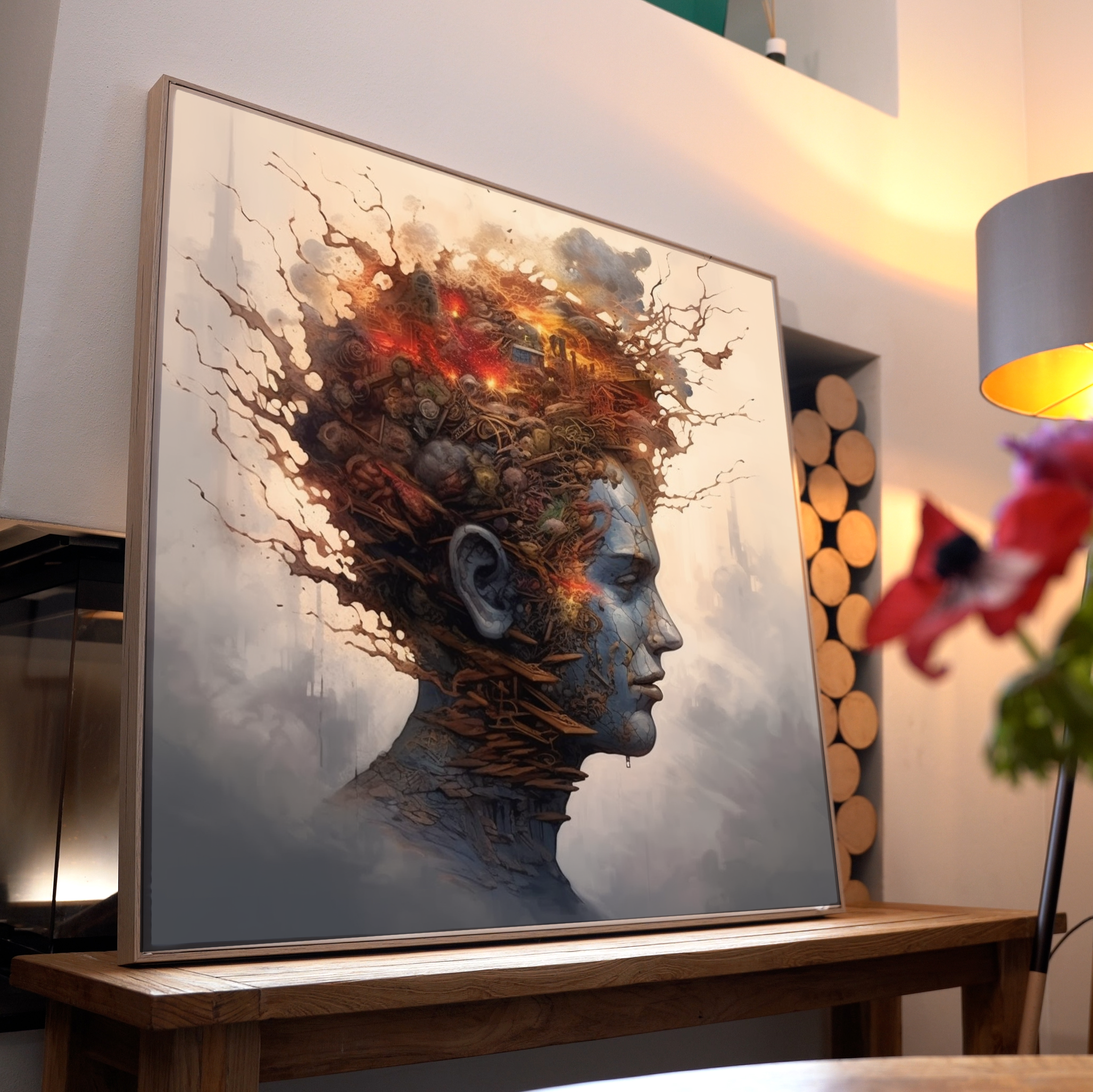 Gedanken Stadt Abstrakt 3 | LED Bild