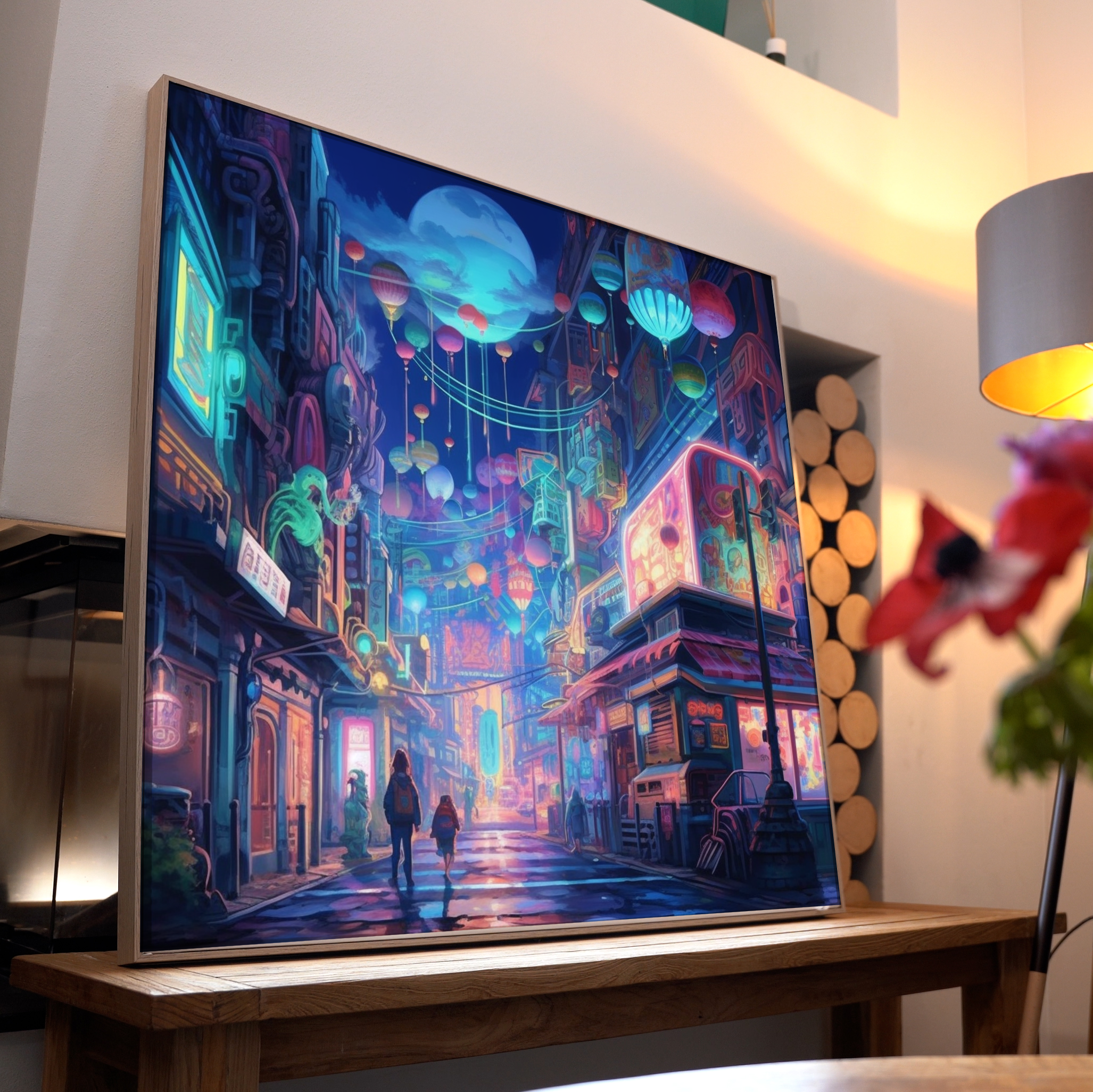 Moderne Asiatische Stadt Illustriert | LED Bild