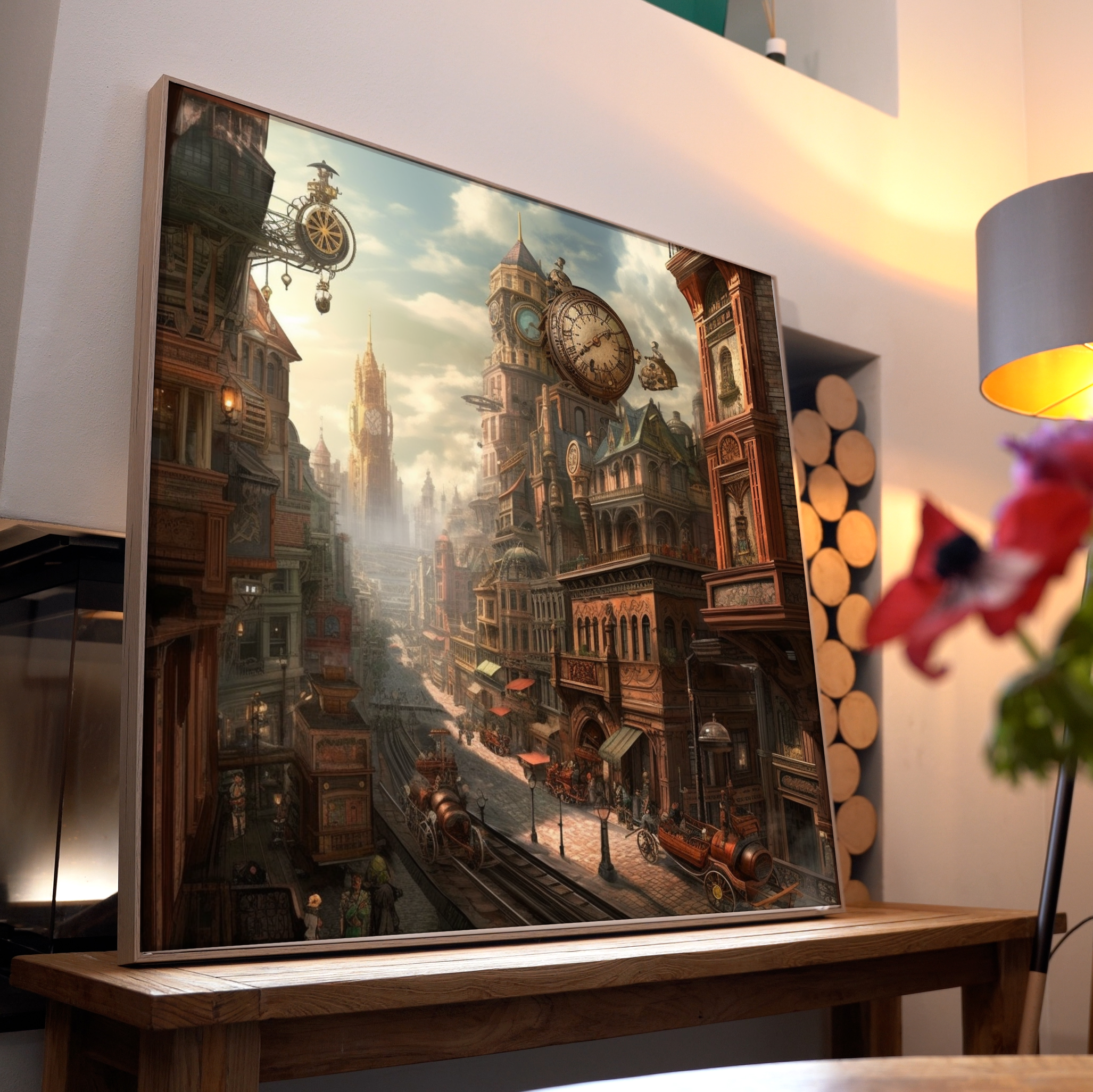 Steampunk Stadt 4 | LED Bild