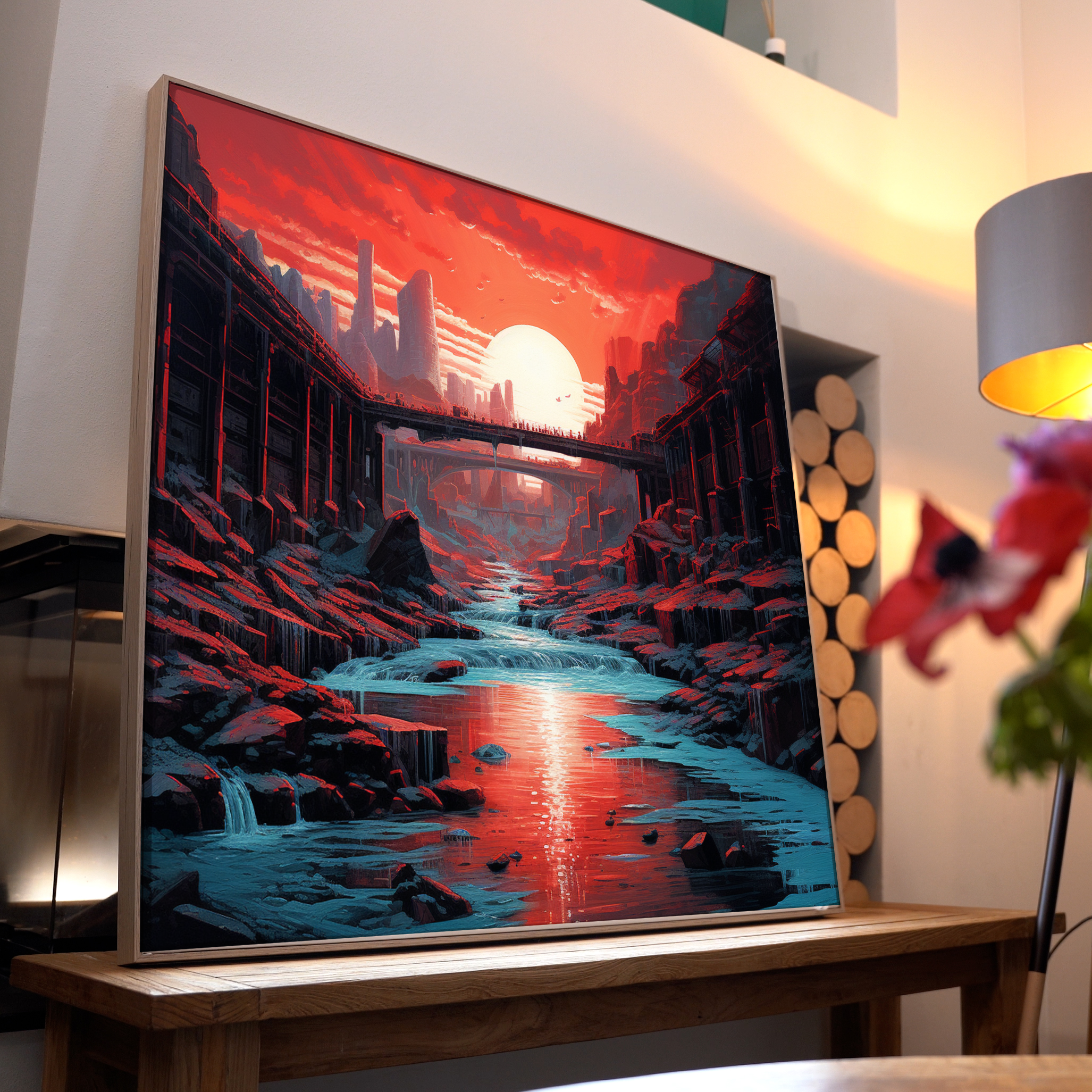 Futuristischer Kanal | LED Bild