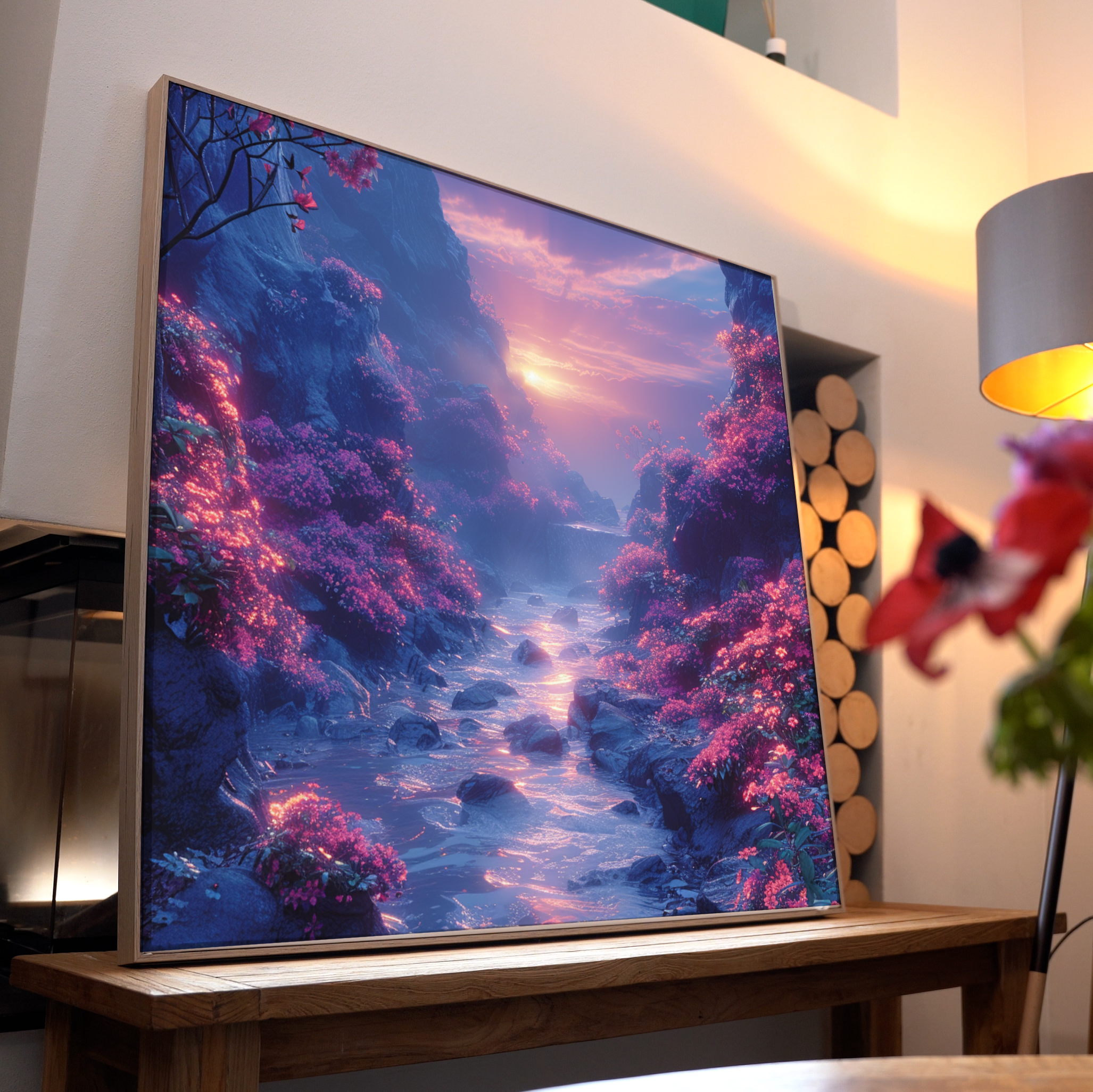 Leuchtende Landschaft 1 | LED Bild