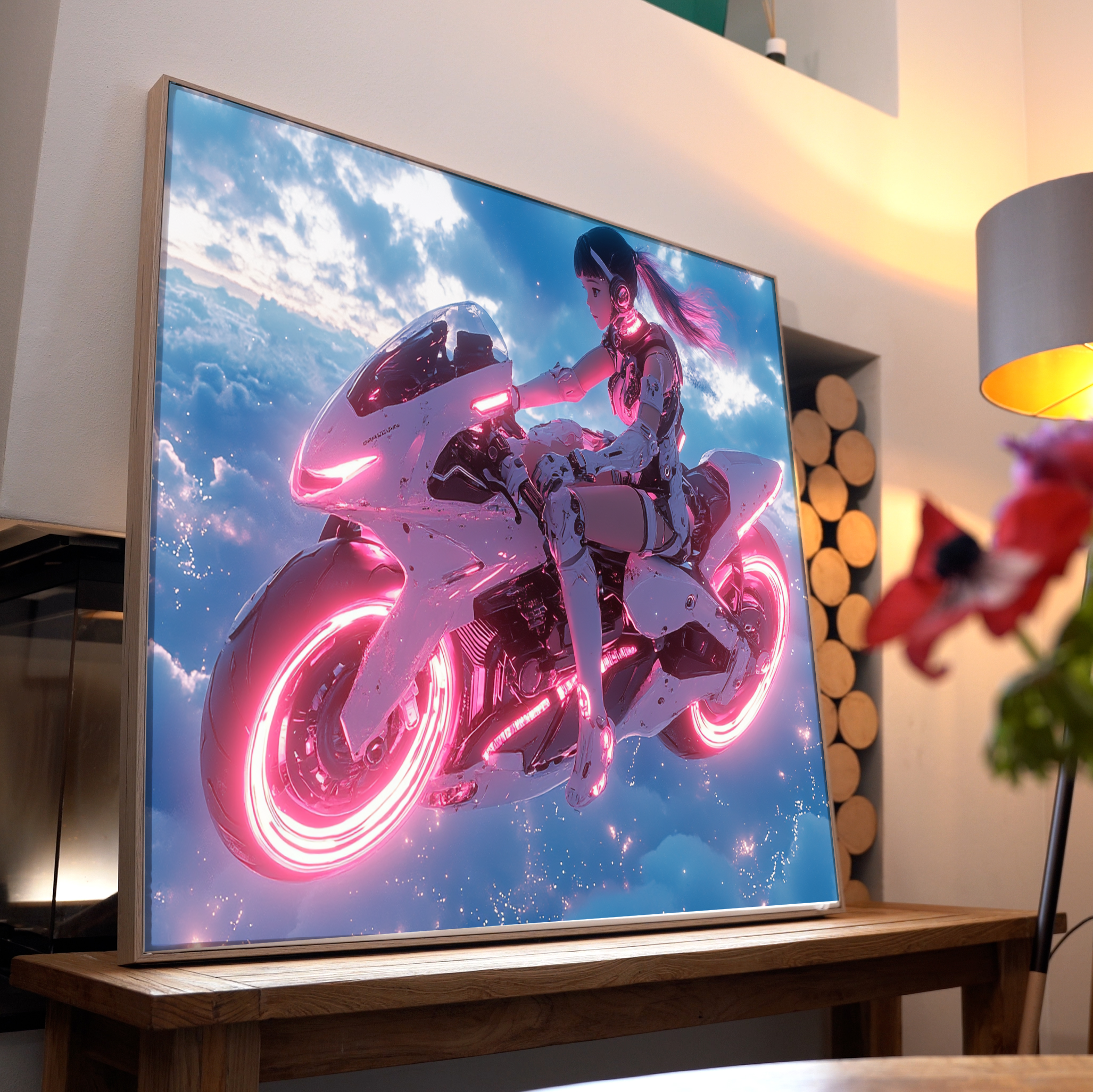 Anime Cyborg Weiblich 1 | LED Bild