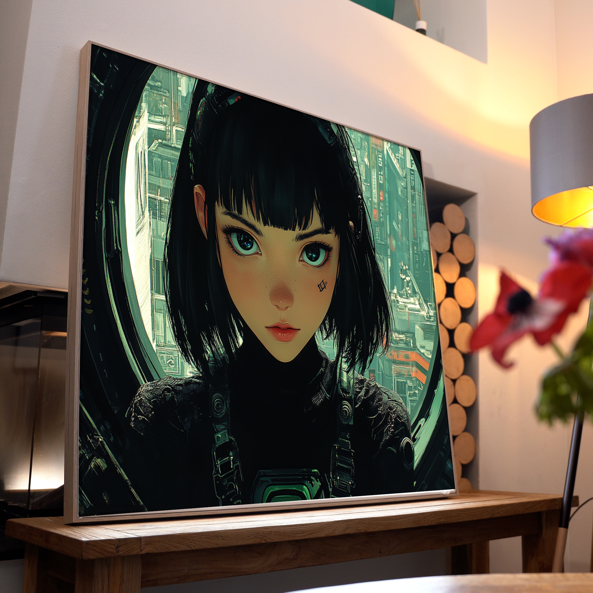 Anime Mädchen Portrait | LED Bild