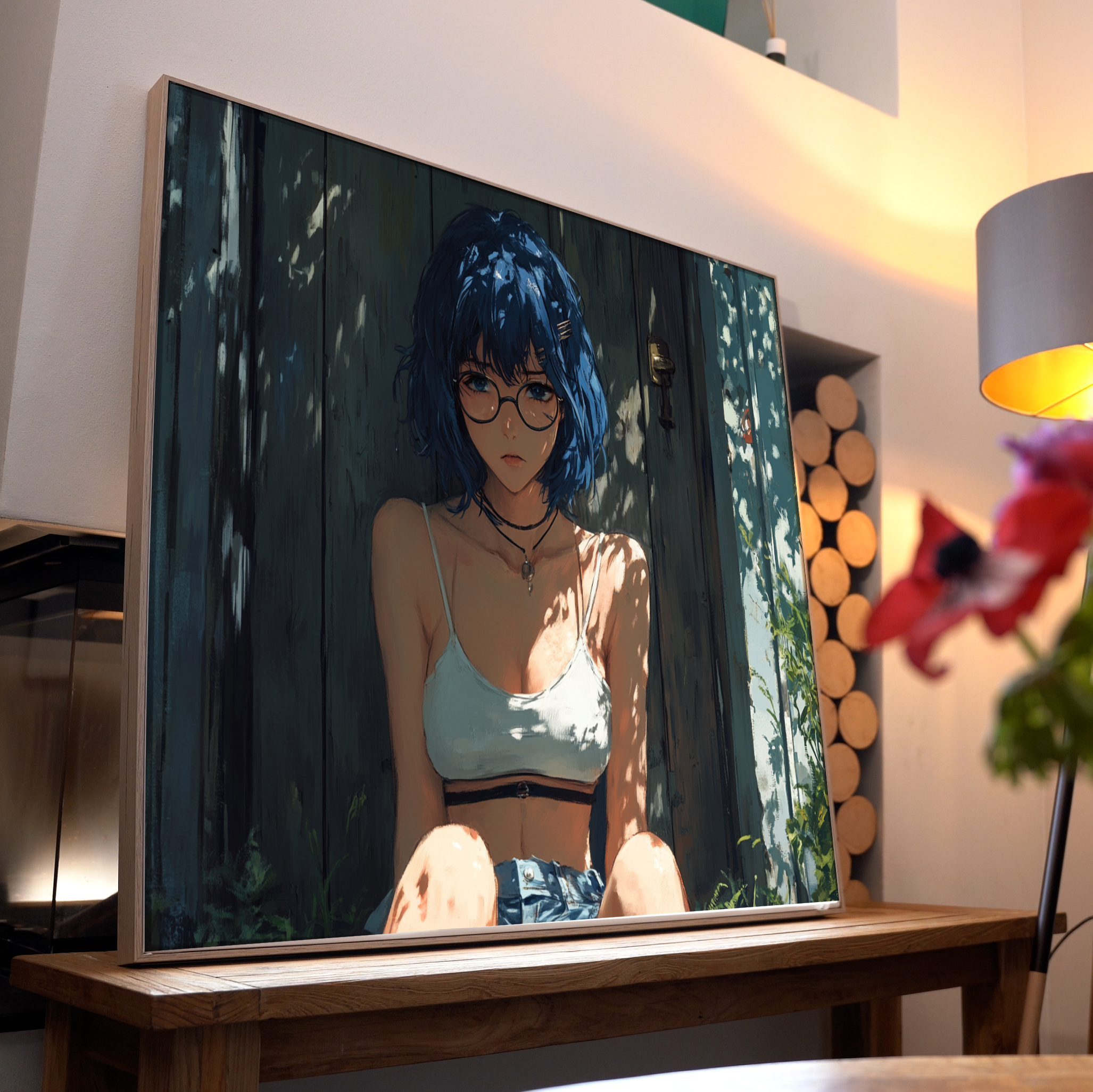 Anime Mädchen Traurig 1 | LED Bild