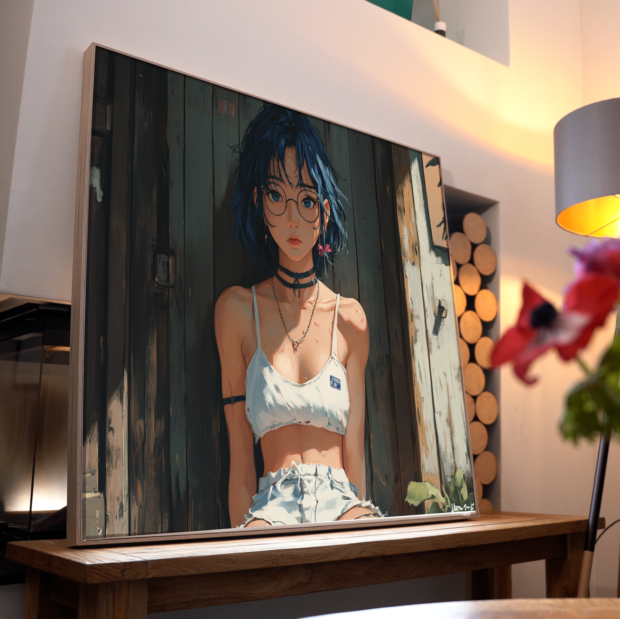 Anime Mädchen Traurig 2 | LED Bild