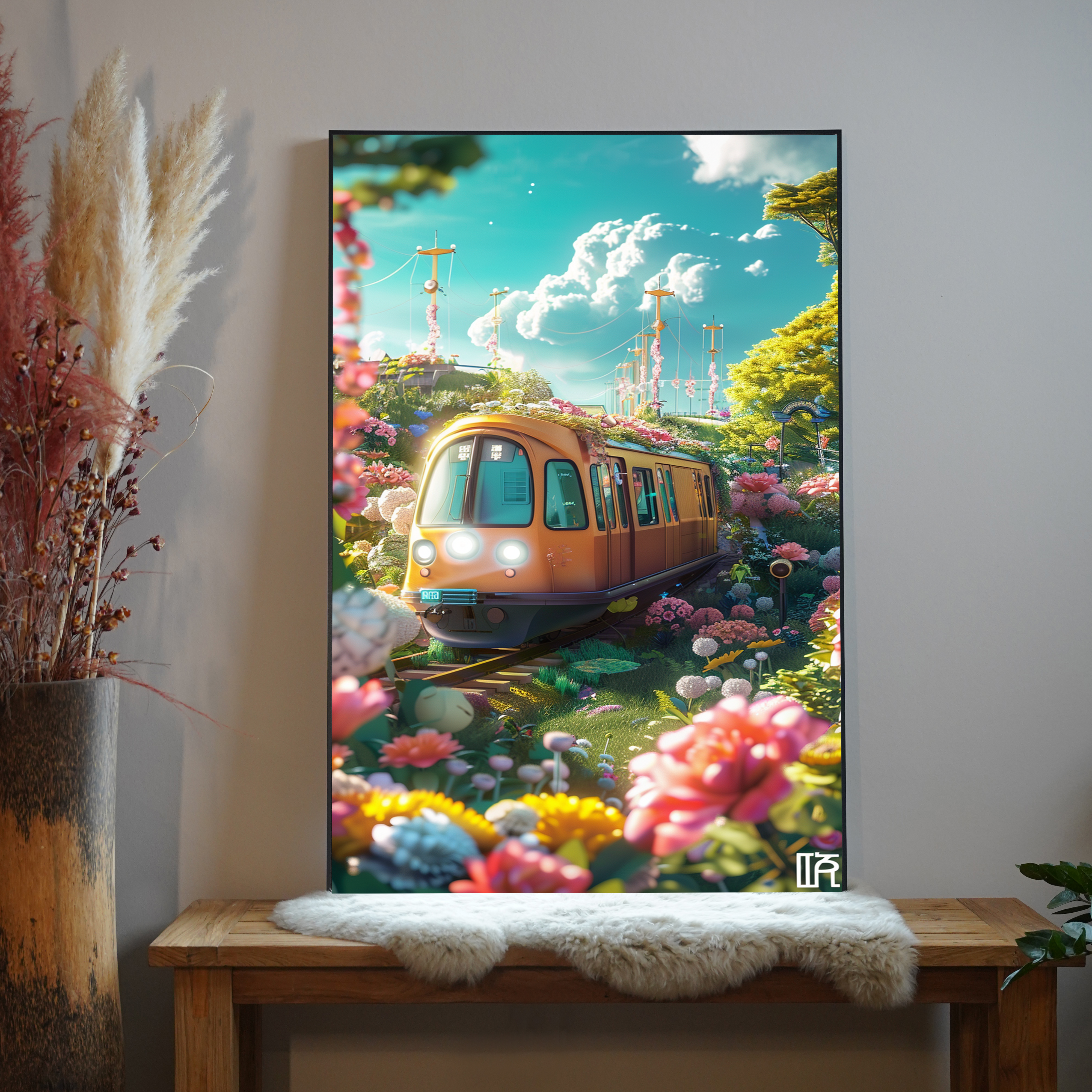 Anime Straßenbahn Natur 4 | LED Bild