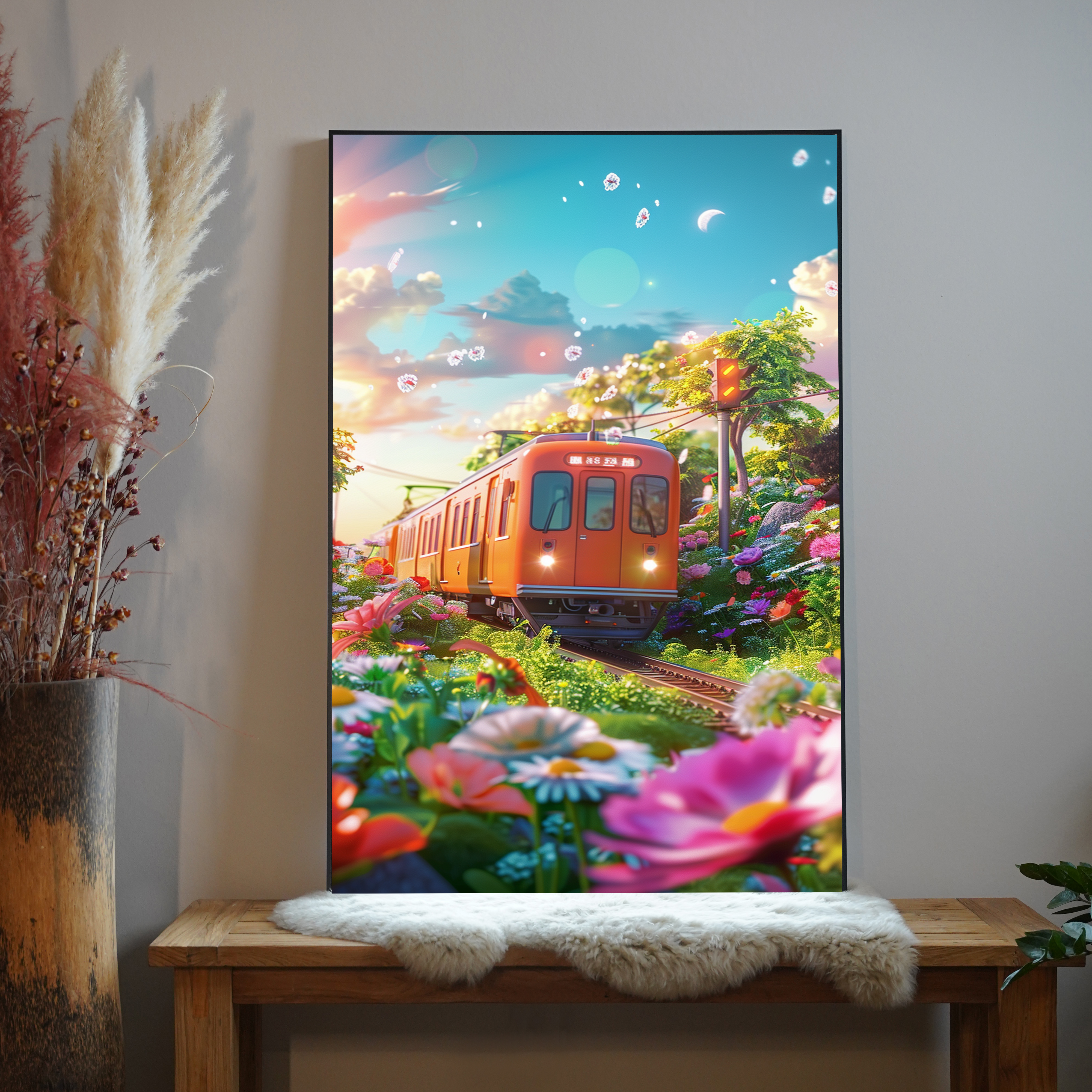 Anime Straßenbahn Natur 5 | LED Bild