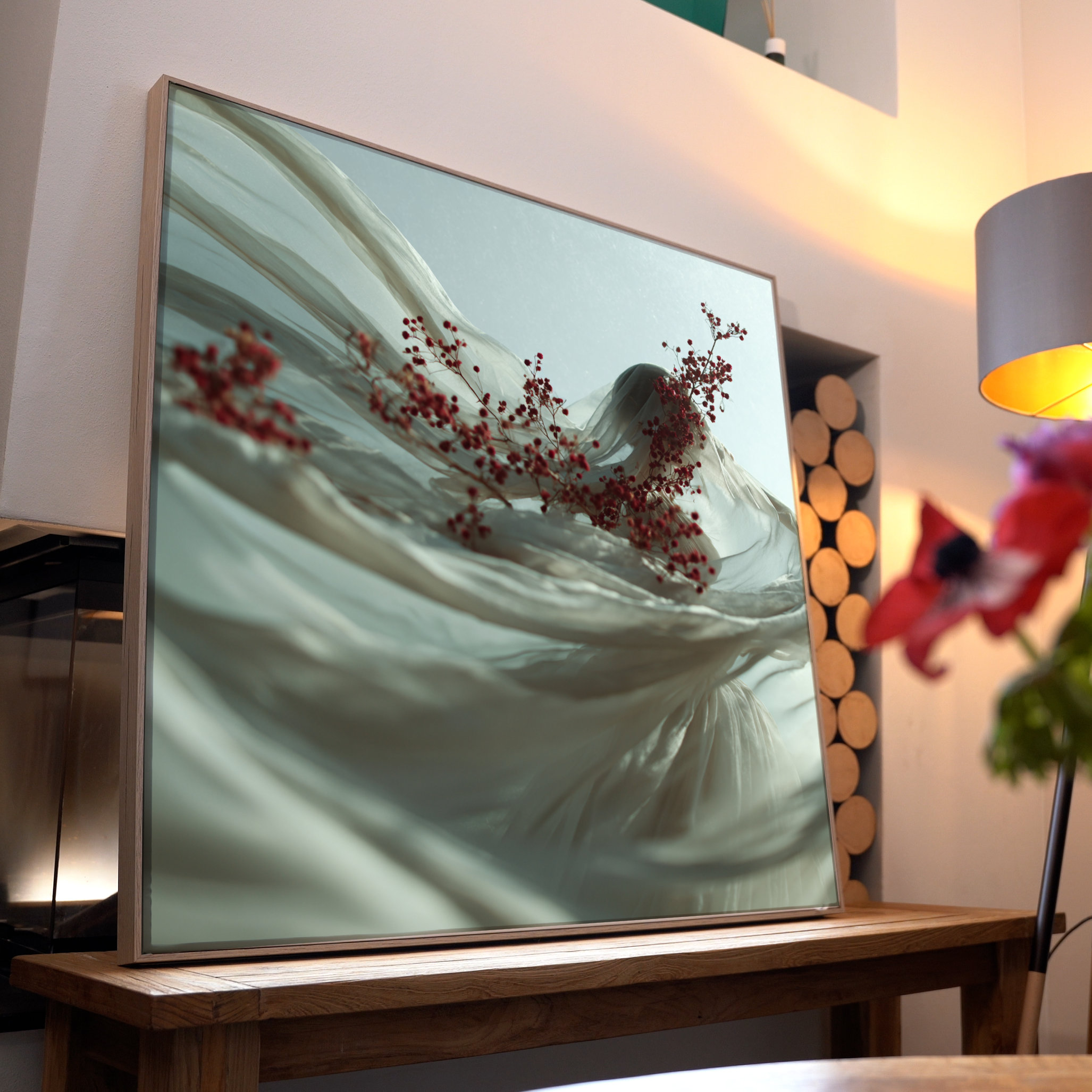 Frau im Weißen Gewand 3 | LED Bild