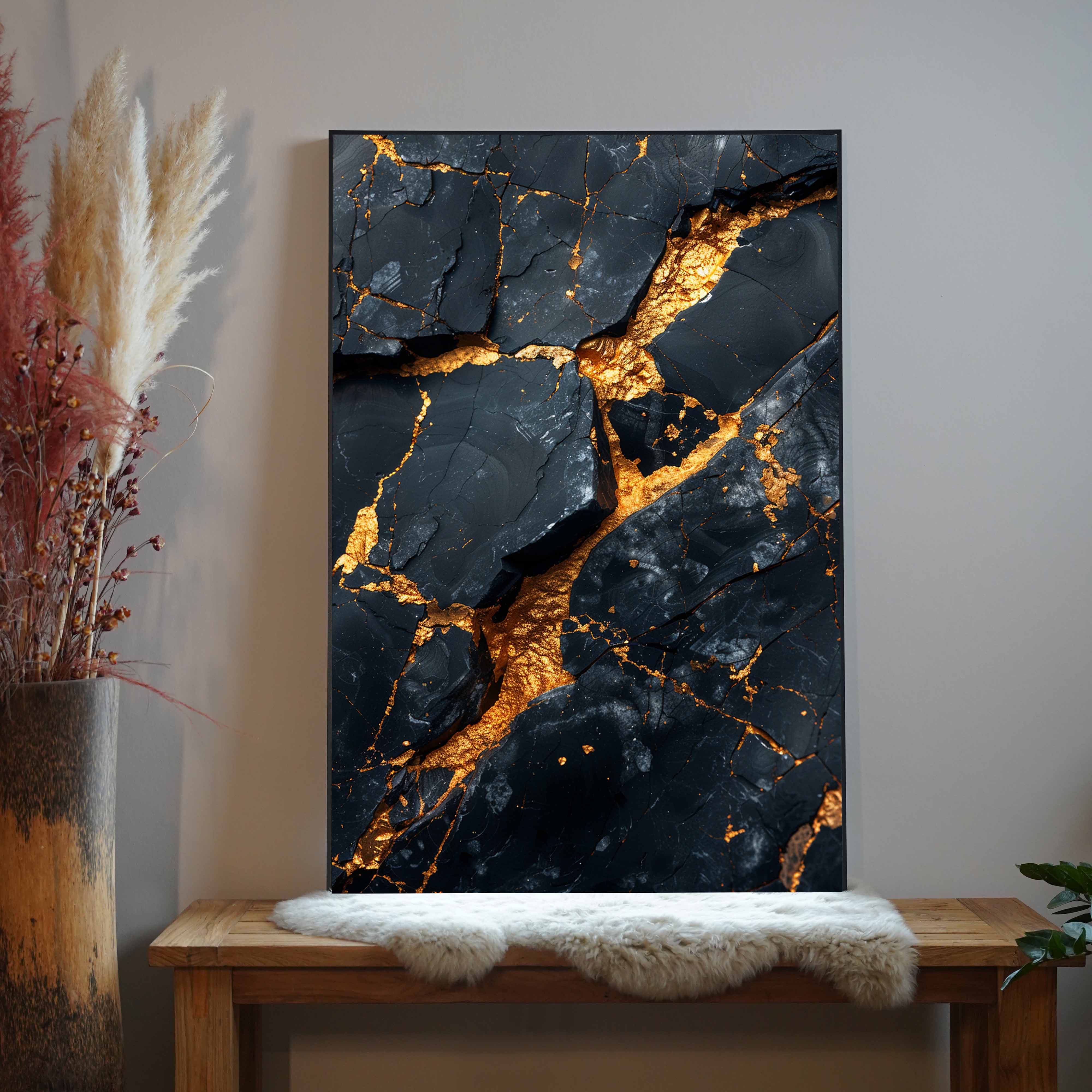 Goldene Adern 1 | LED Bild