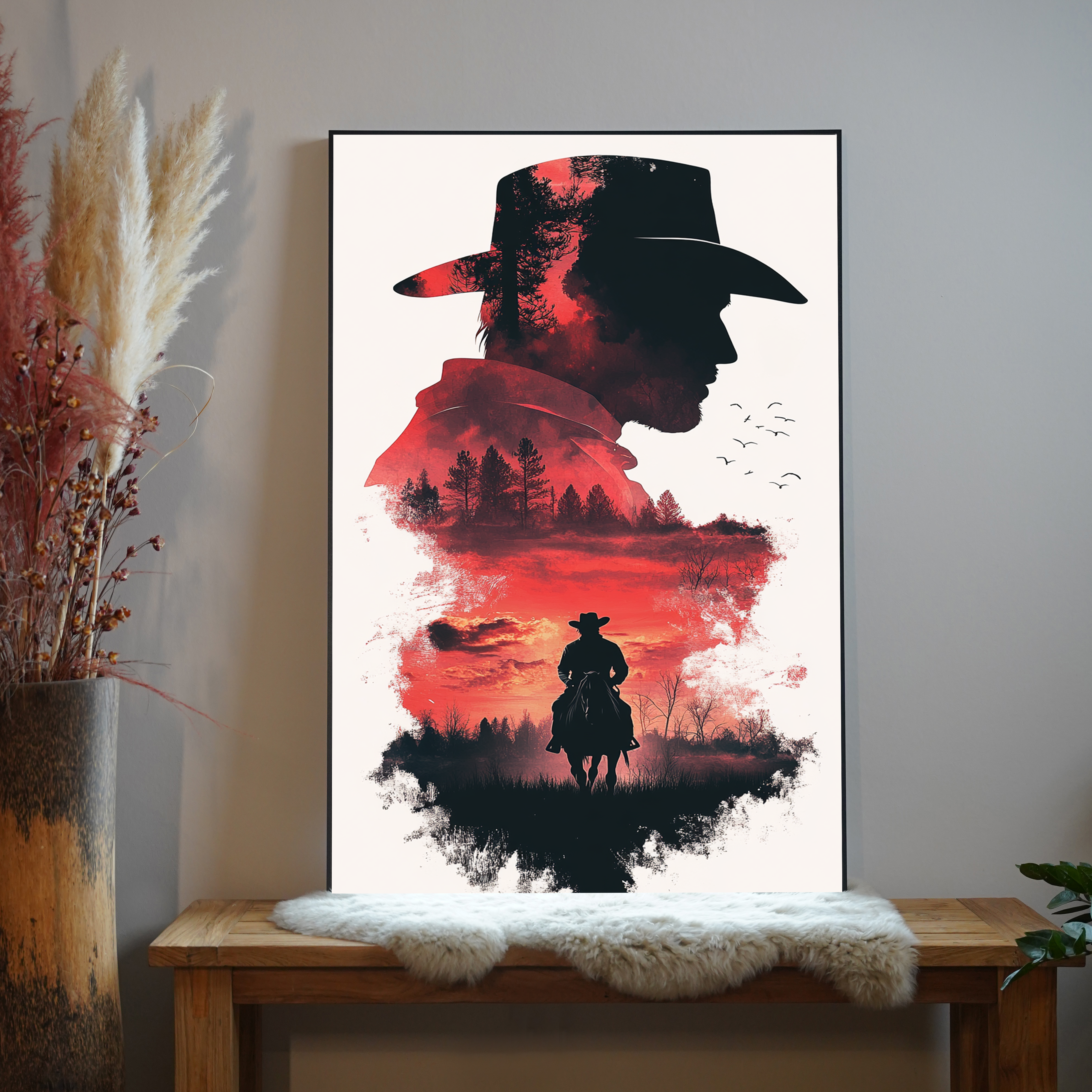 Cowboy Silhouette | LED Bild