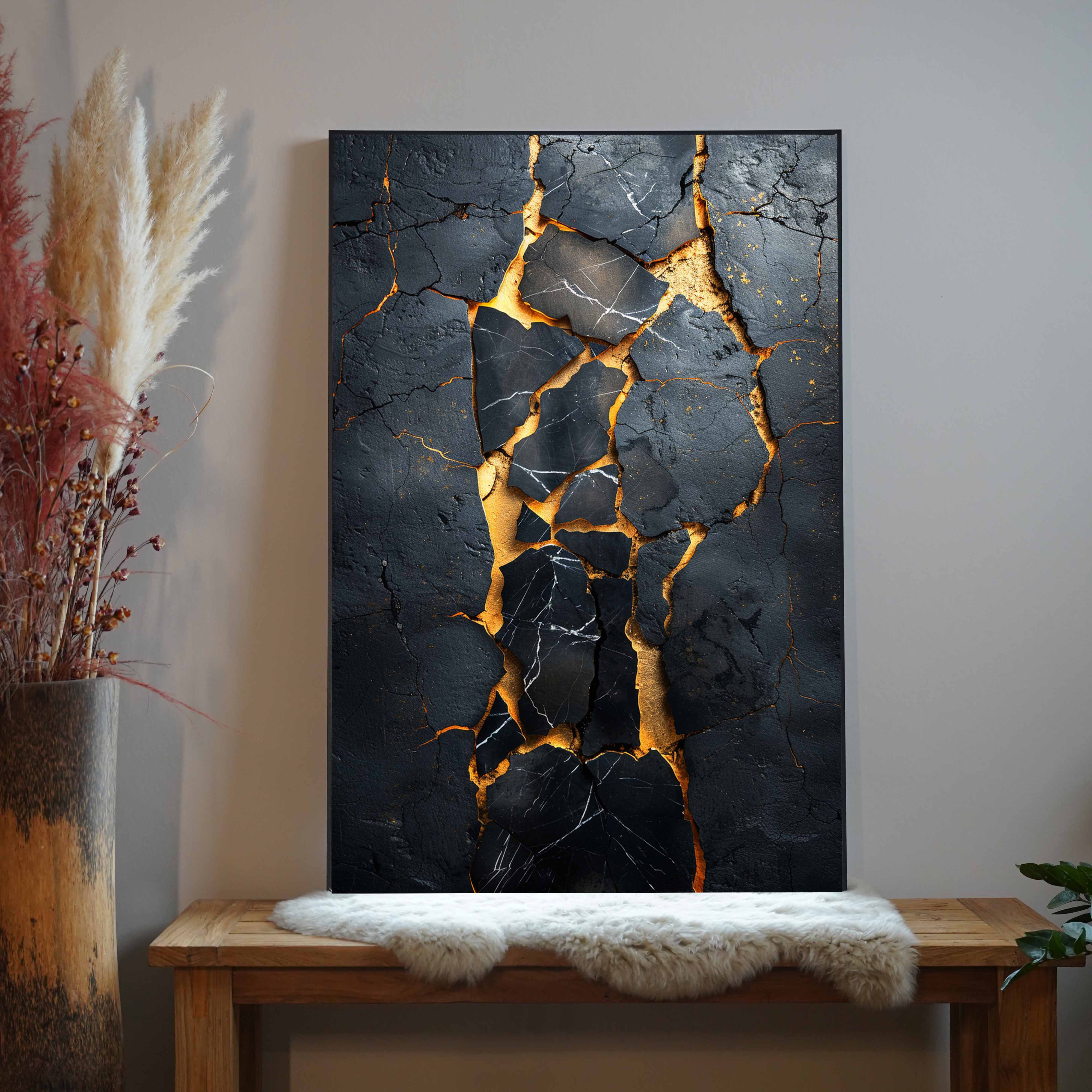 Goldene Adern 3 | LED Bild