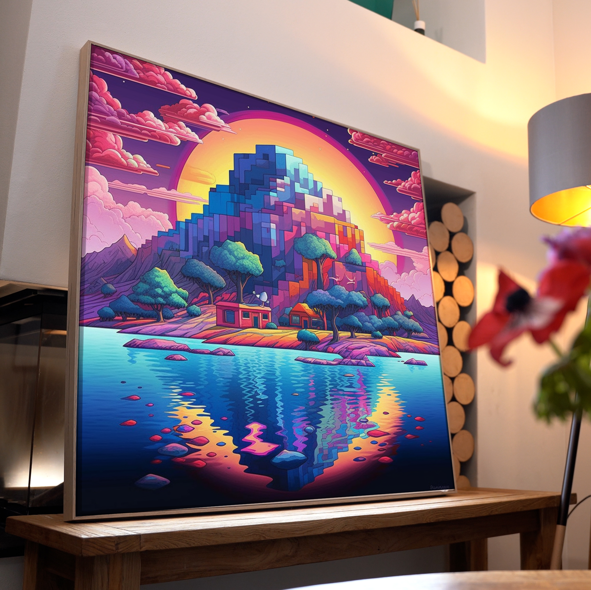 Blöcke Labdschaft | LED Bild