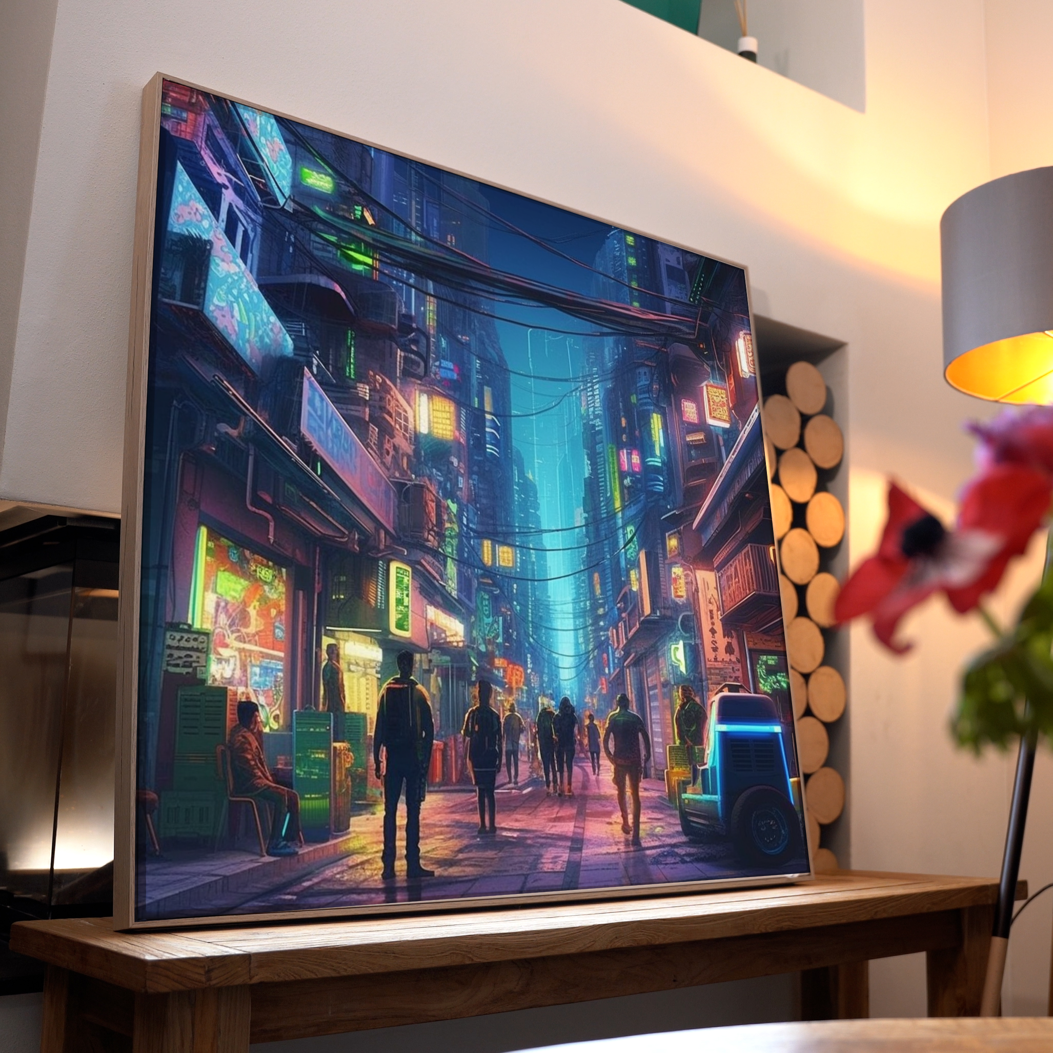 Cyberpunk Stadt 1 | LED Bild