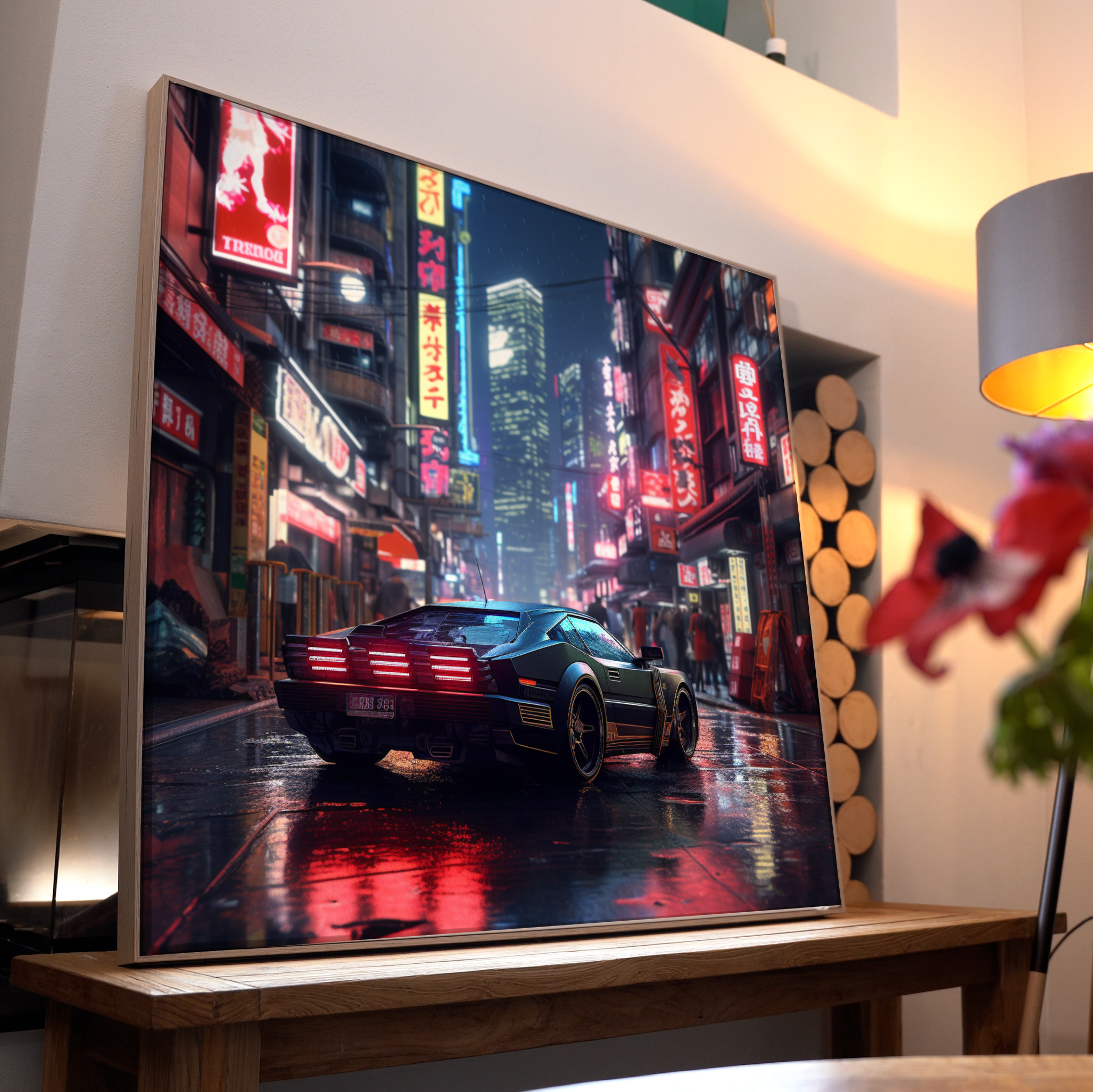 Cyberpunk Stadt 4 | LED Bild