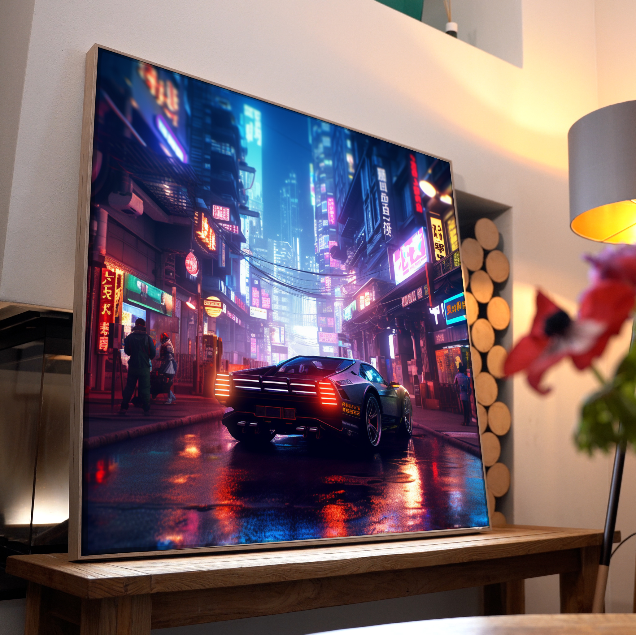 Cyberpunk Stadt 5 | LED Bild