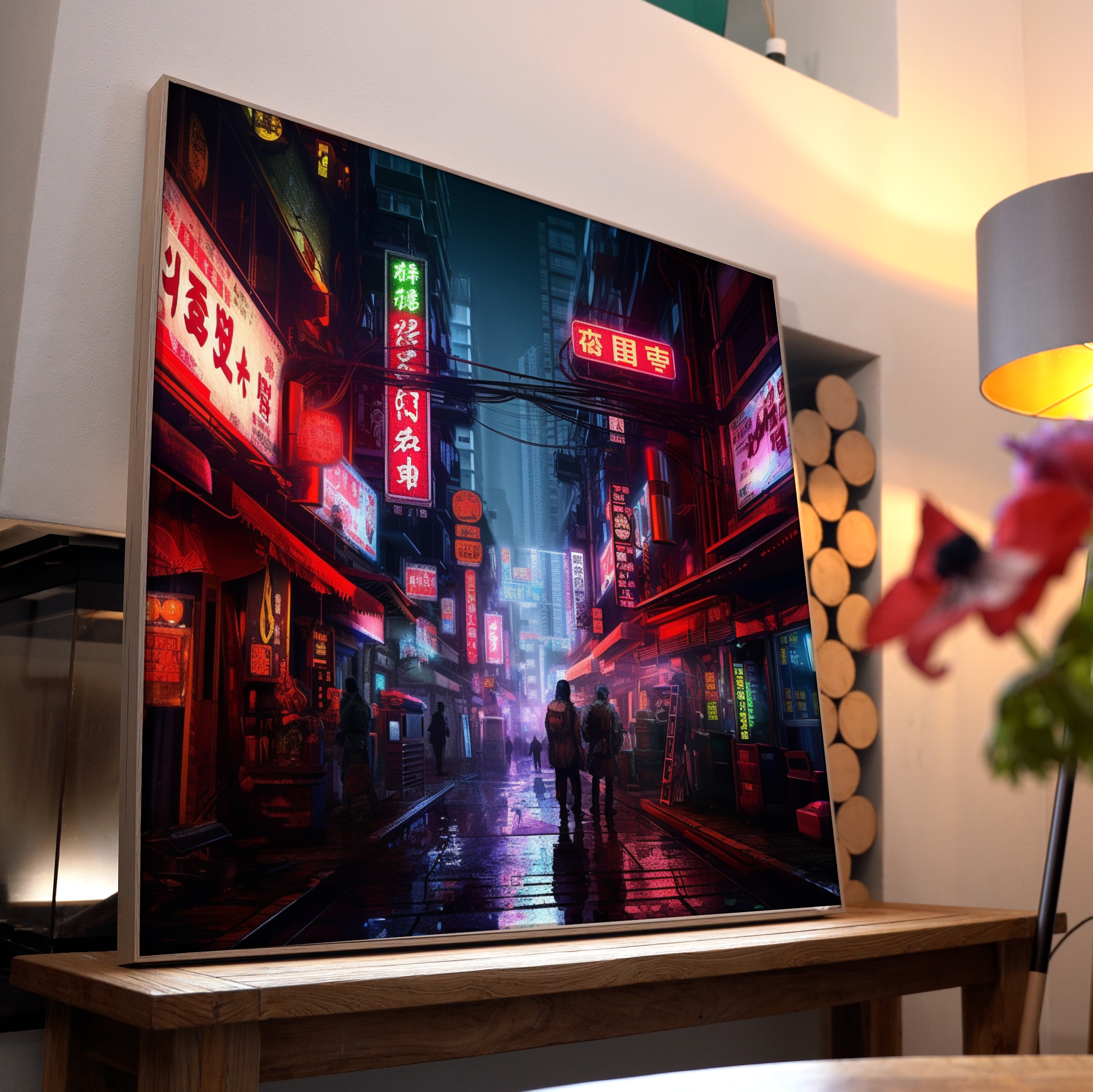 Cyberpunk Stadt 6 | LED Bild