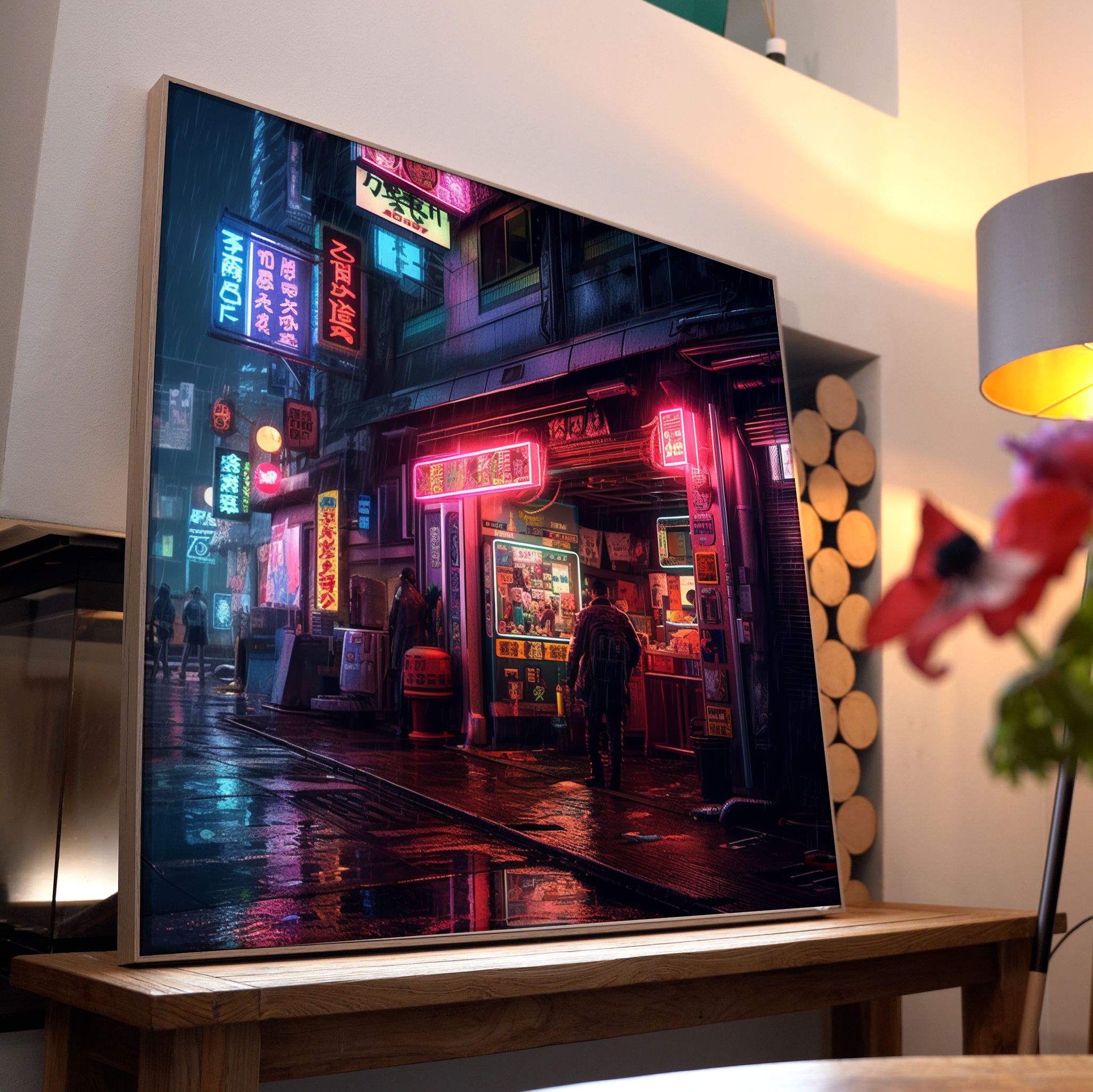 Cyberpunk Stadt 7 | LED Bild