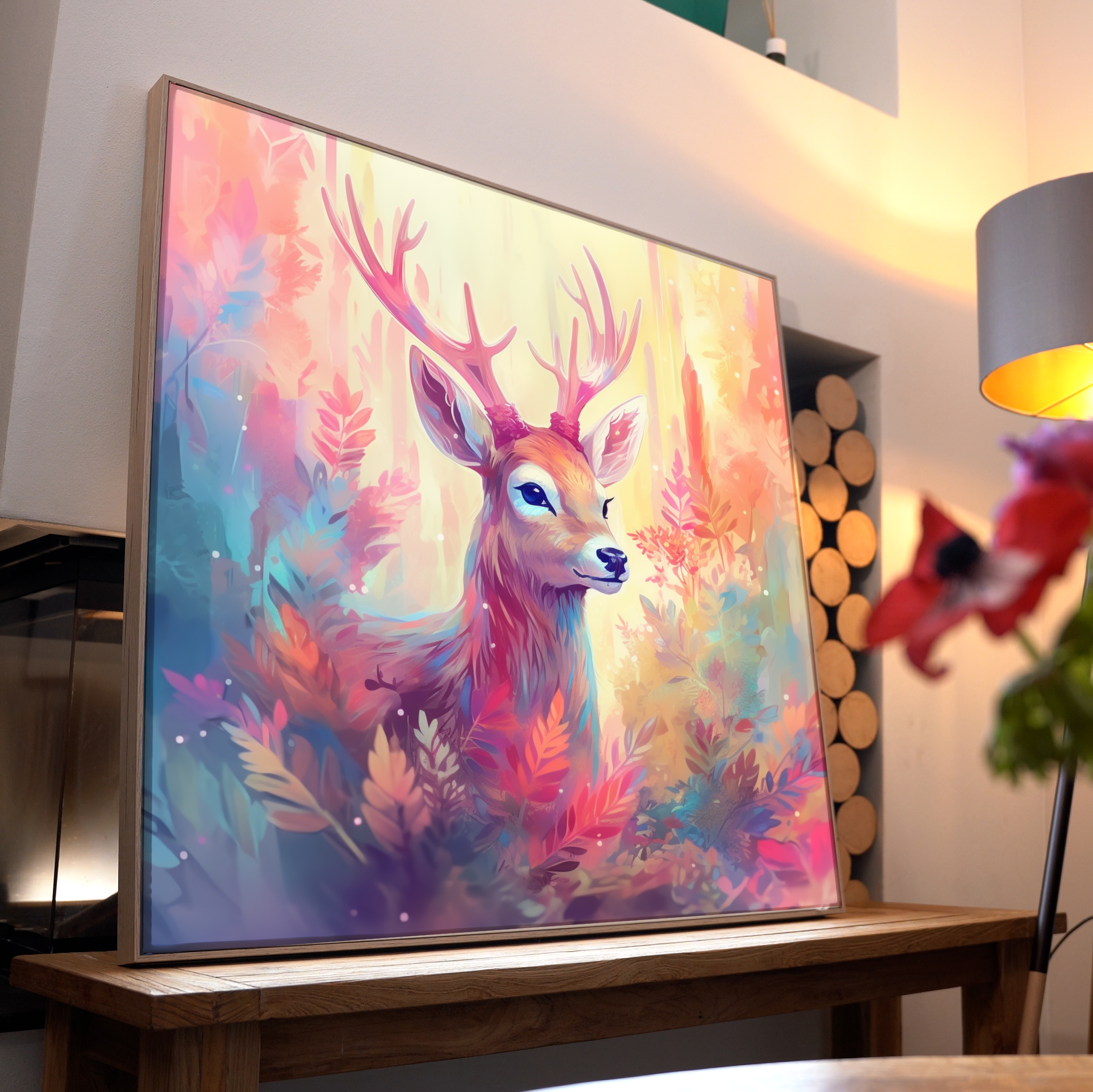 Reh Freundlich Illustriert | LED Bild