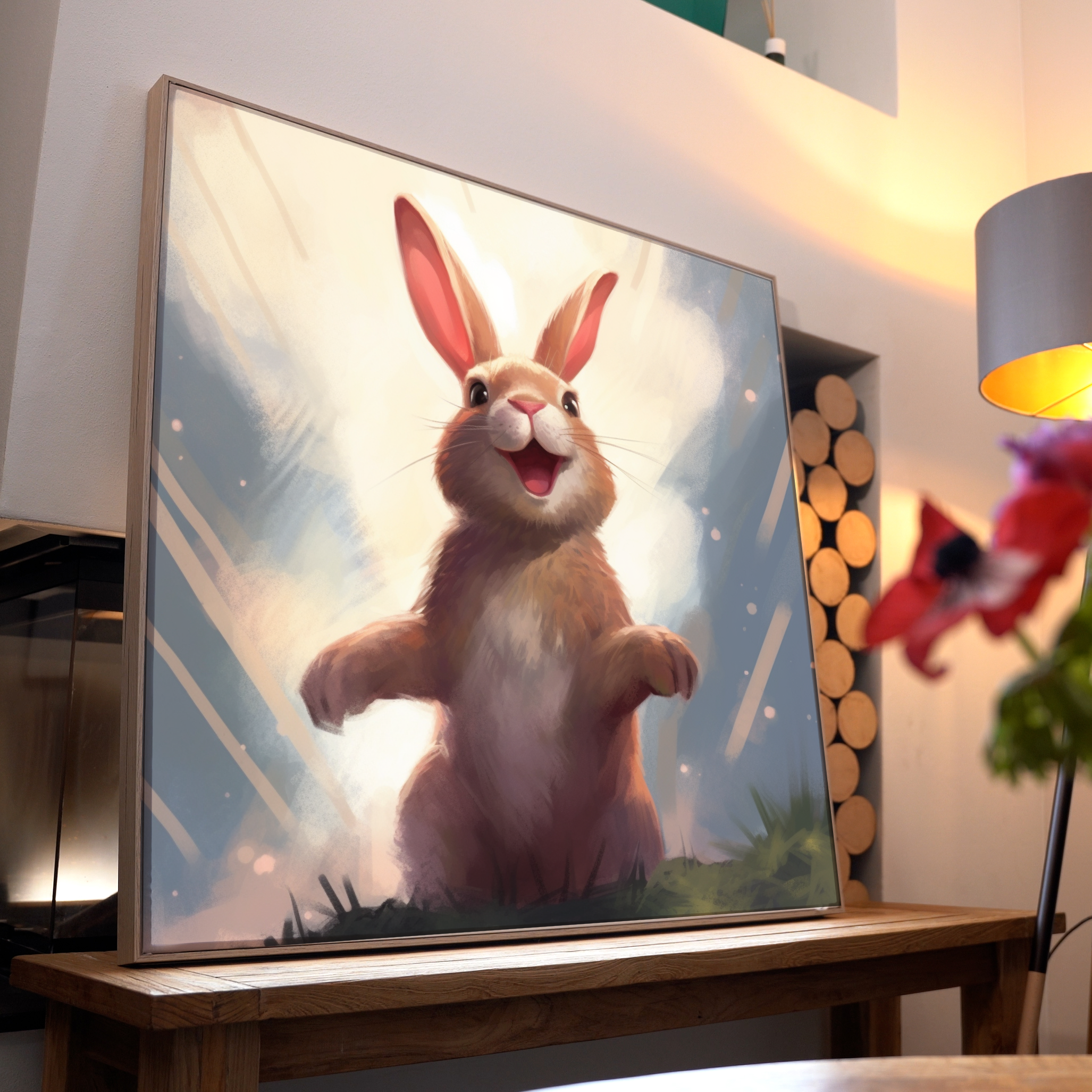 Hase Verspielt 1 | LED Bild