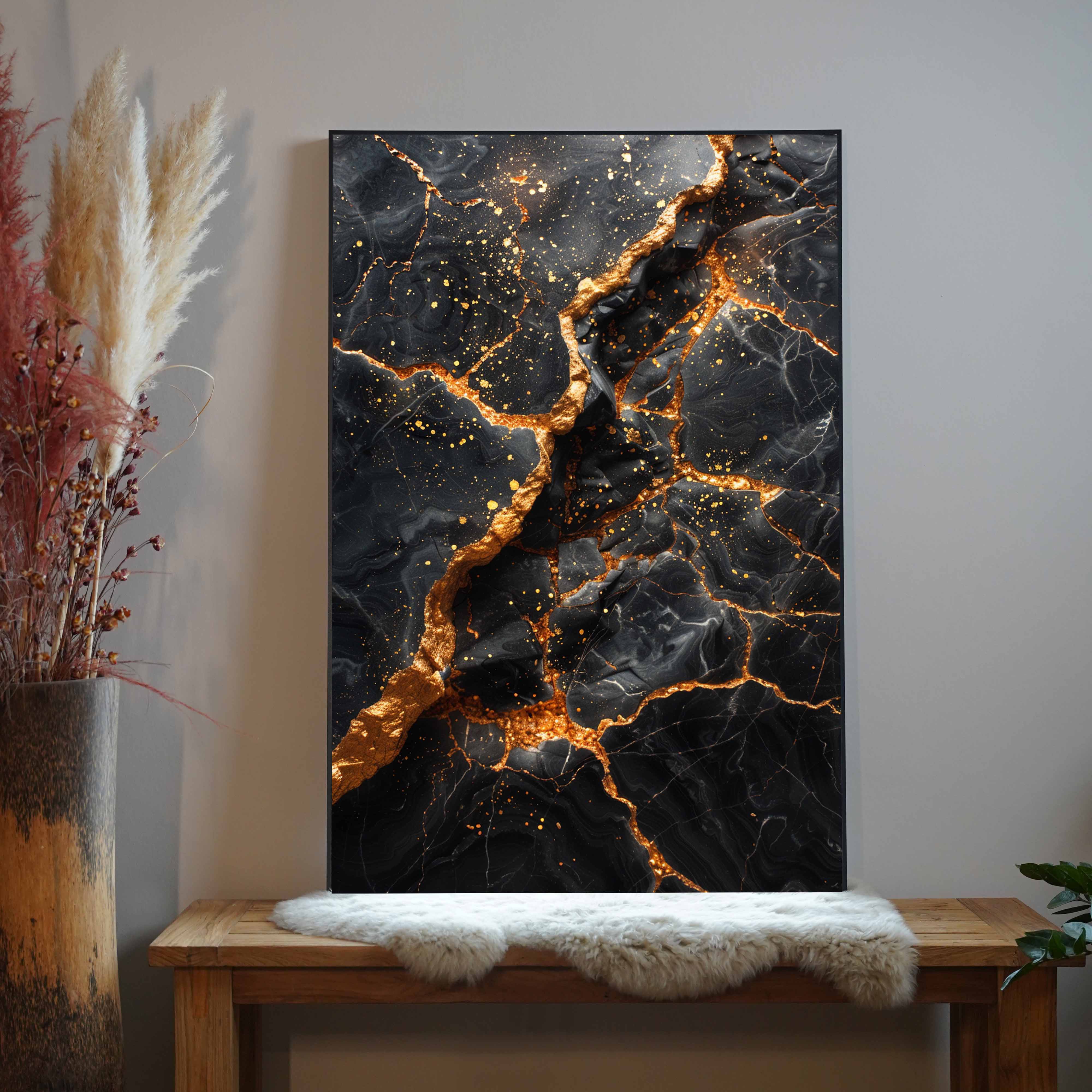 Goldene Adern 6 | LED Bild