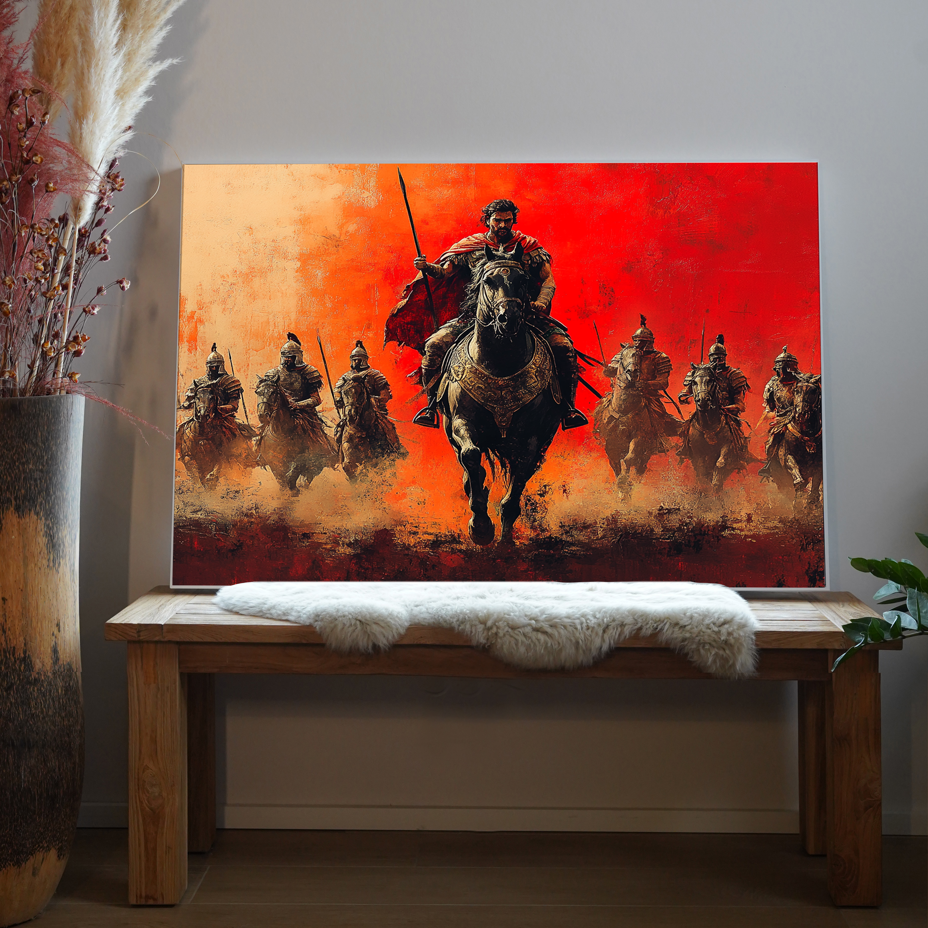 Krieger auf Pferd 2 | LED Bild