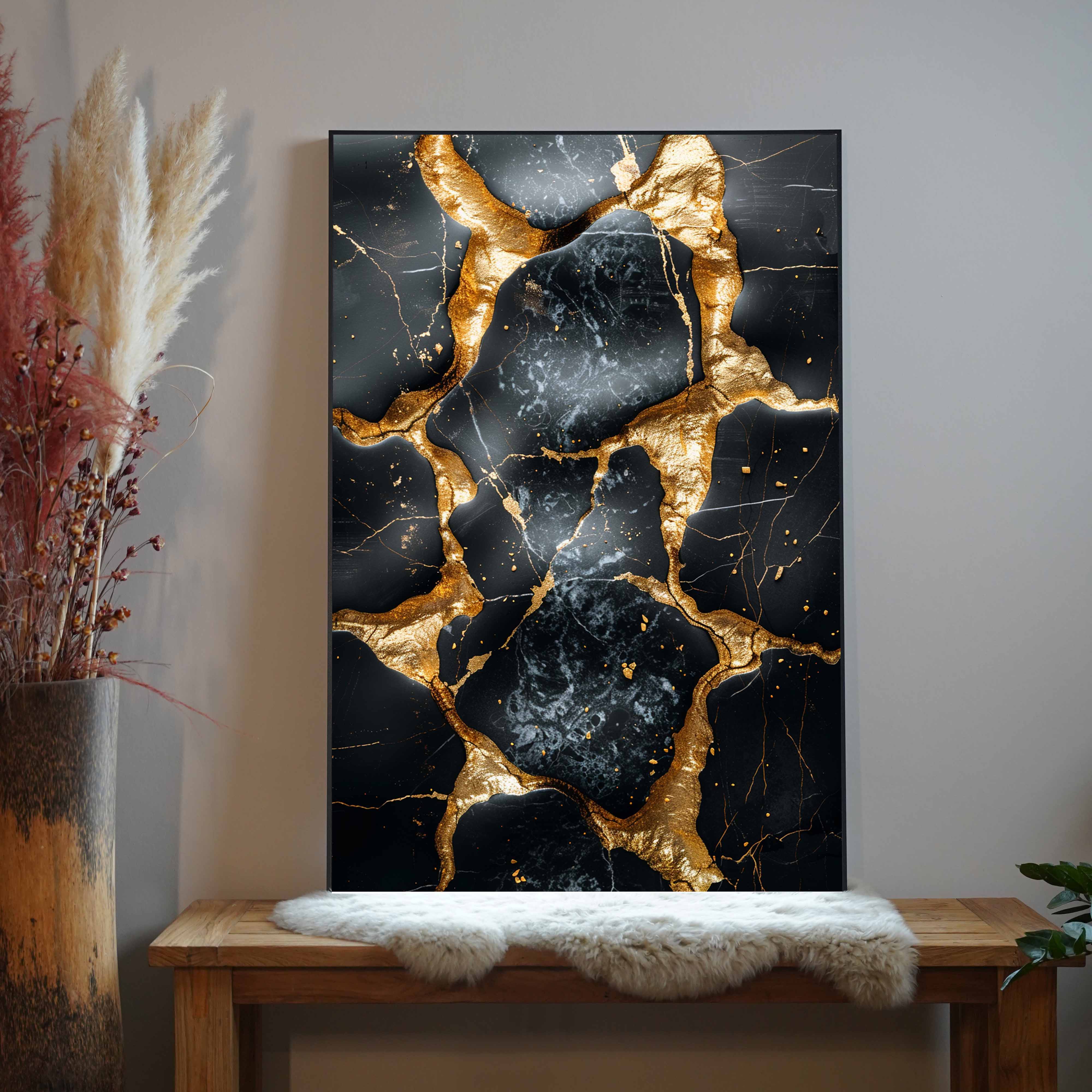 Goldene Adern 8 | LED Bild