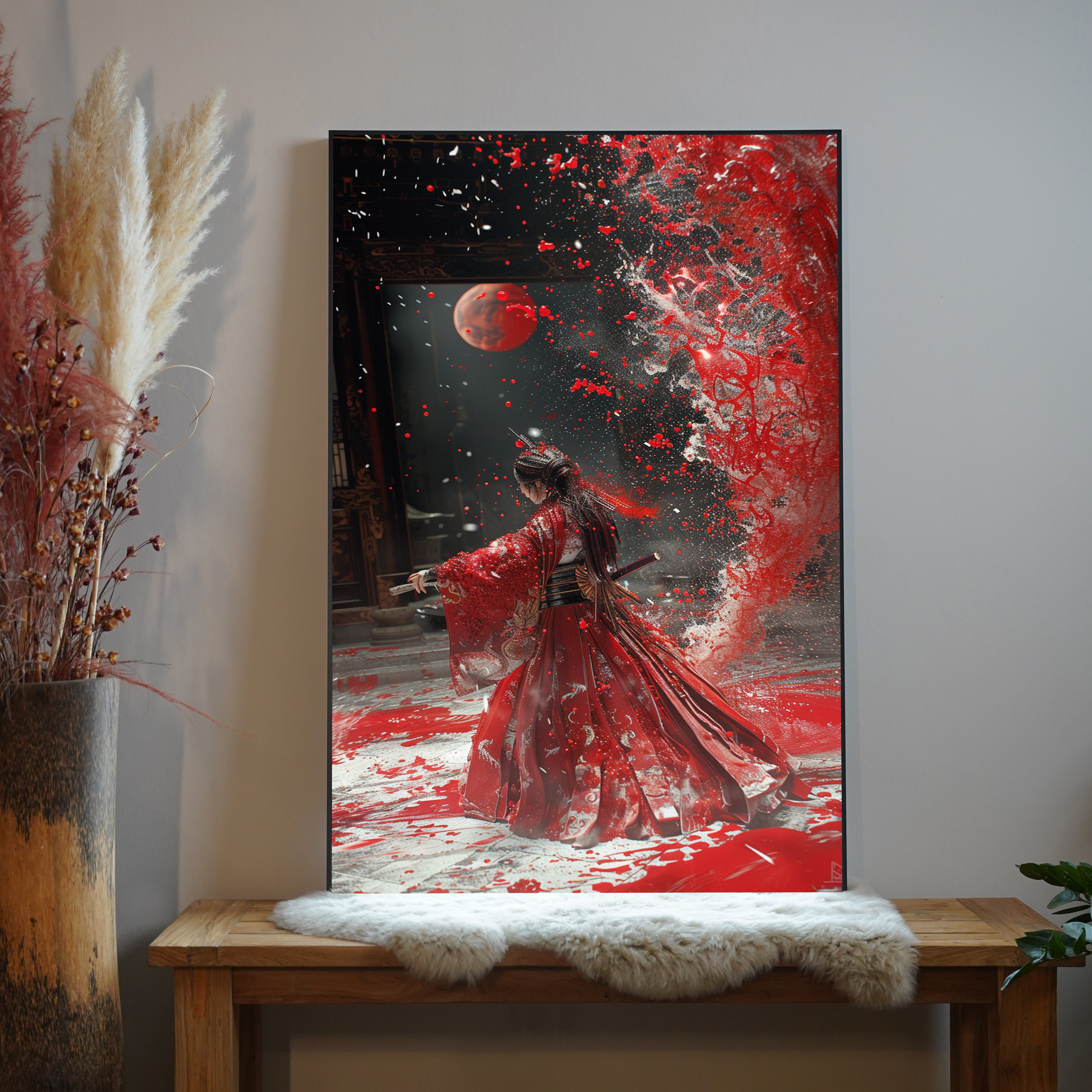 Japanische Kriegerin 1 | LED Bild