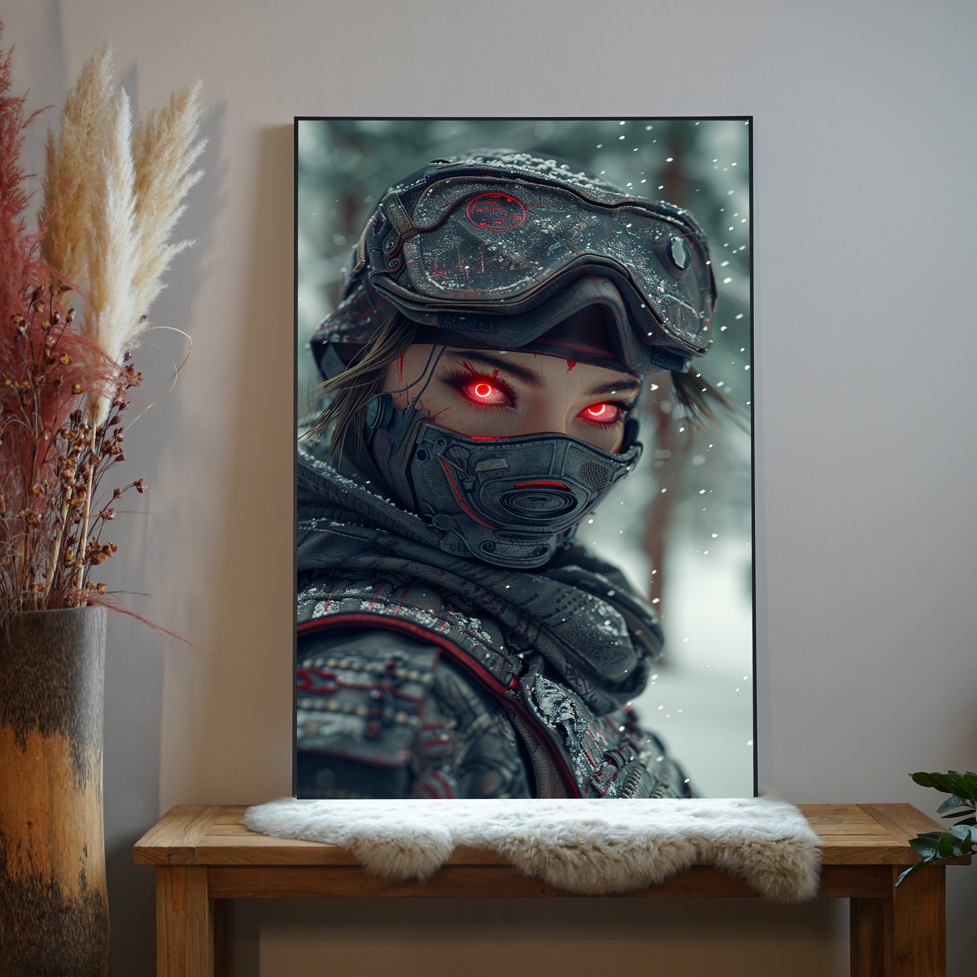 Futuristische Soldatin | LED Bild