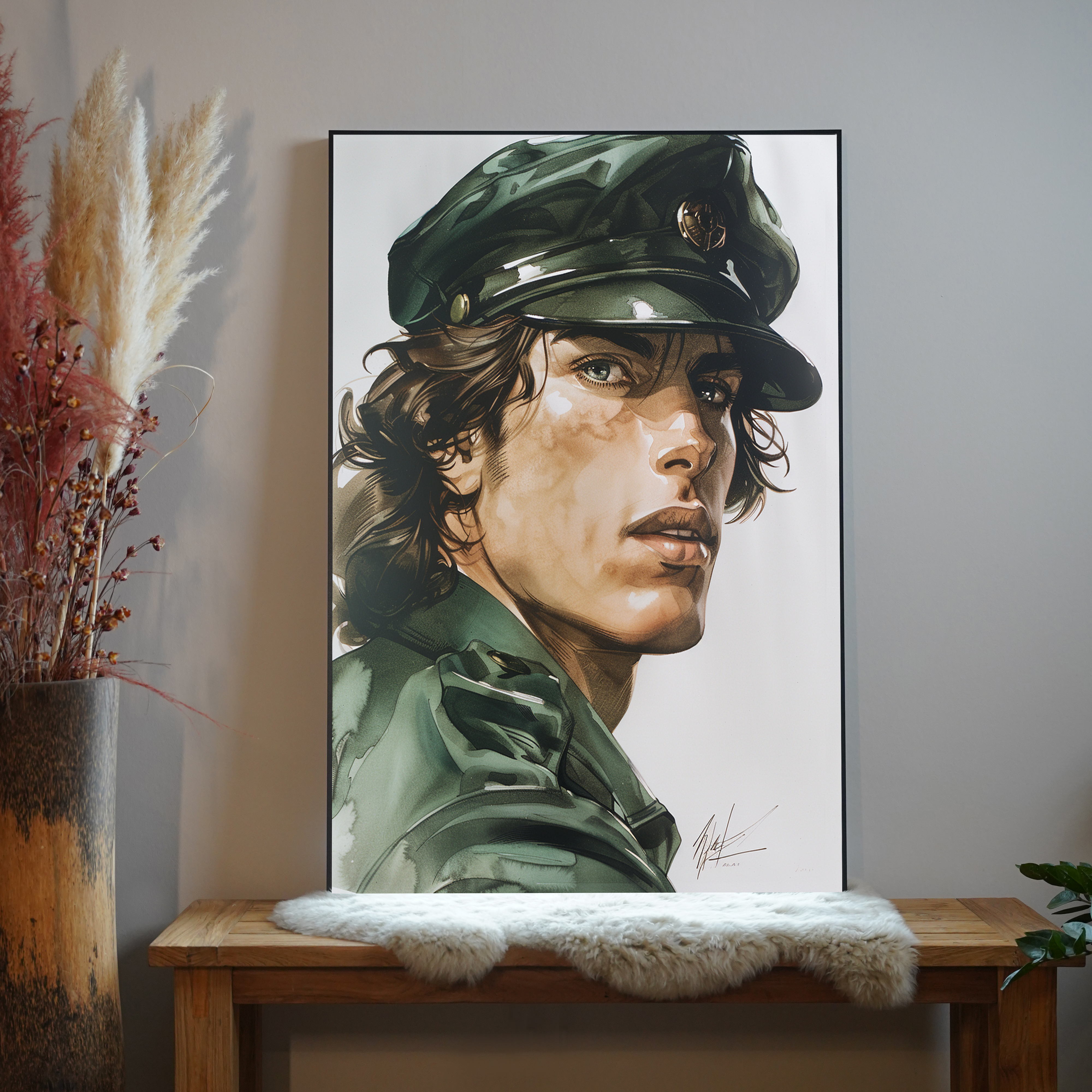 Mann in Uniform Illustriert | LED Bild