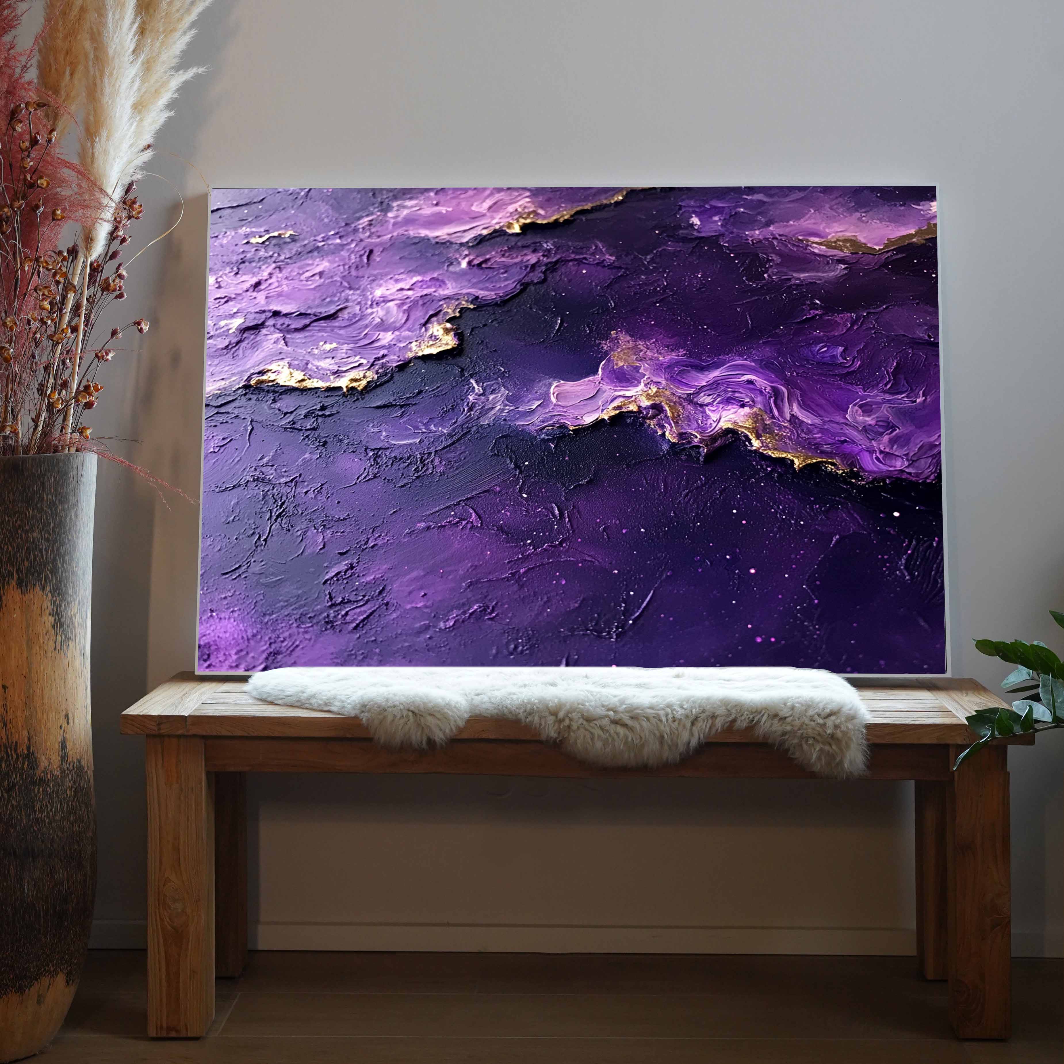 Lila Stein Textur 1 | LED Bild