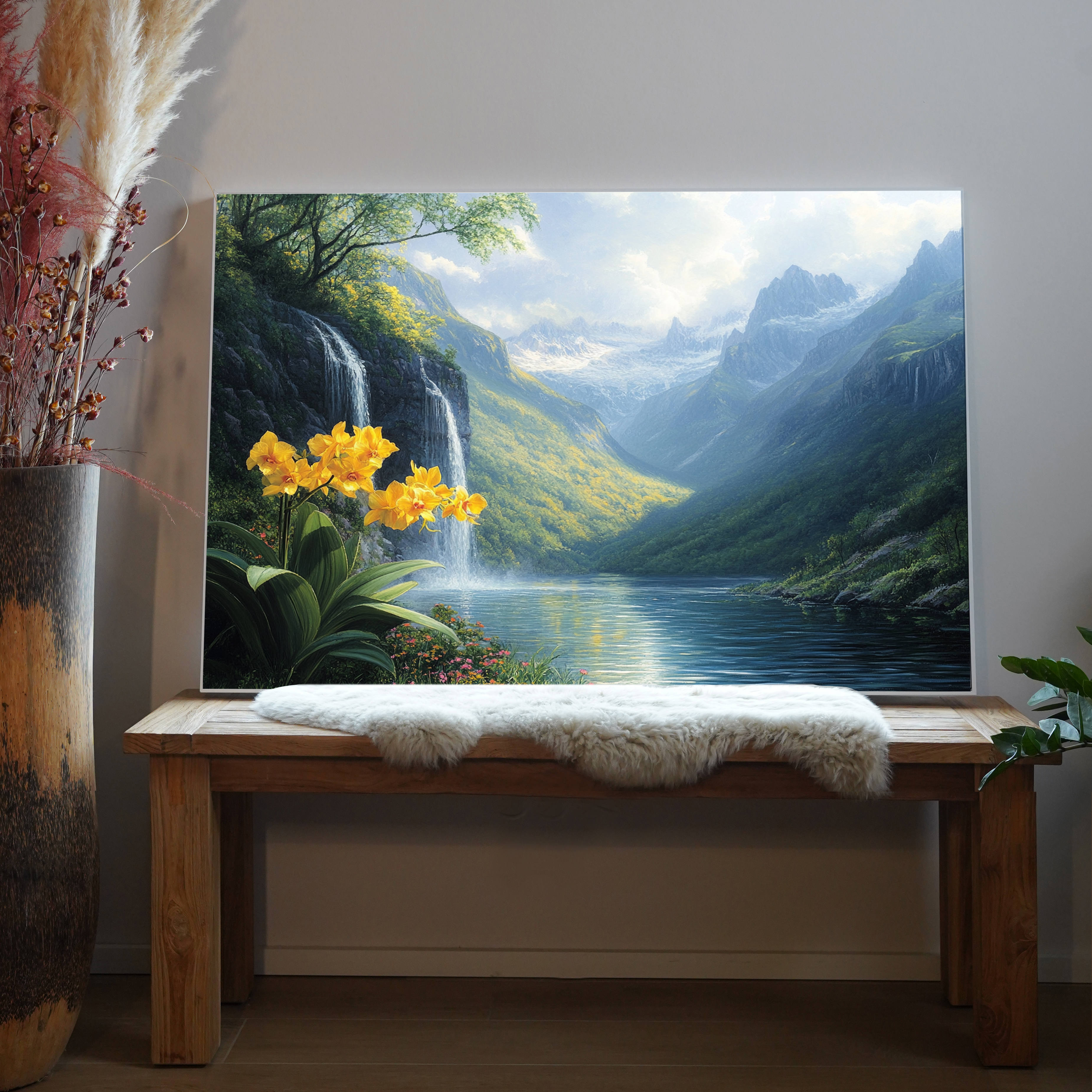 Wasserfall Orchideen 1 | LED Bild