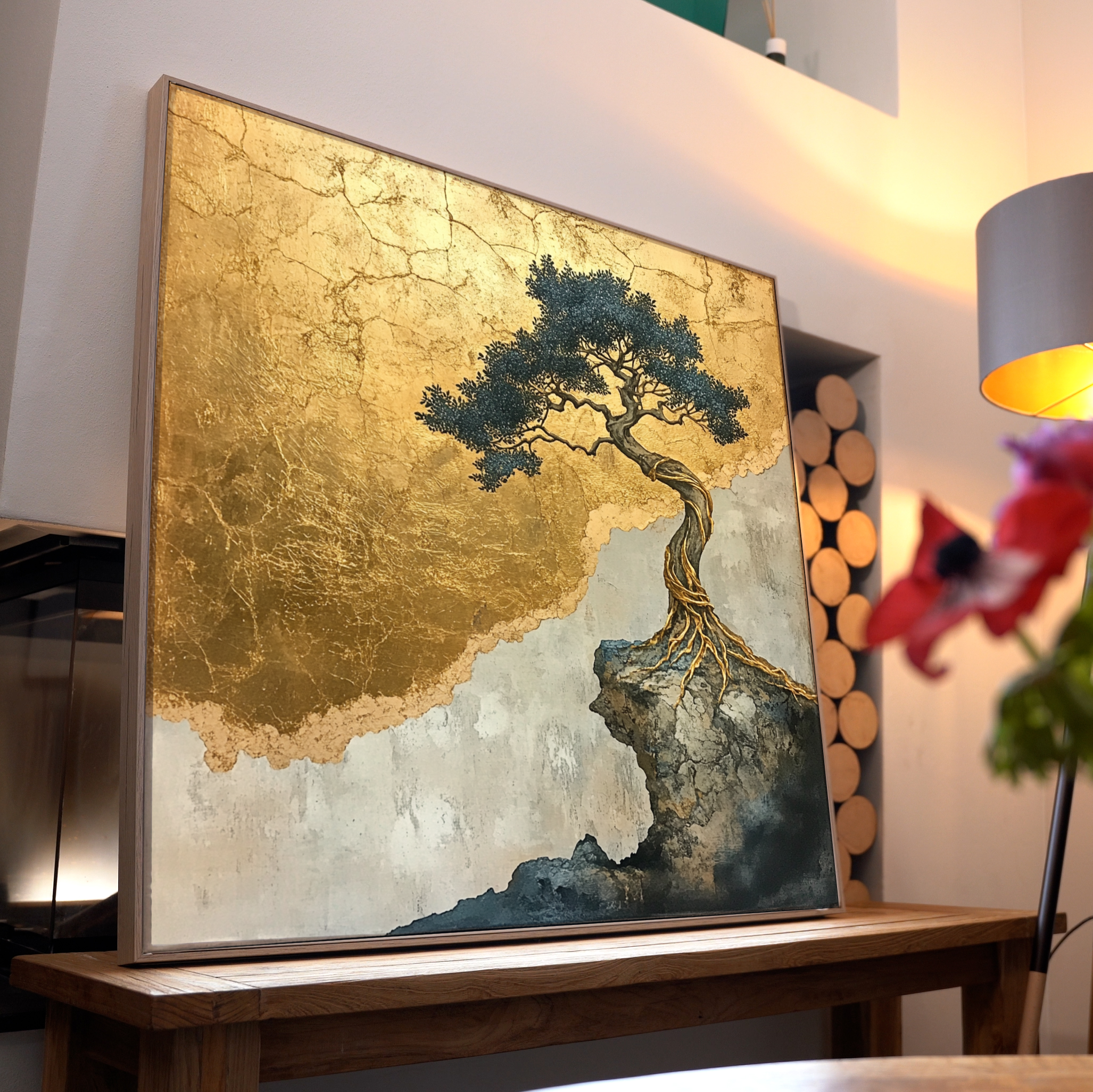 Asiatischer Zen Baum Illustriert | LED Bild