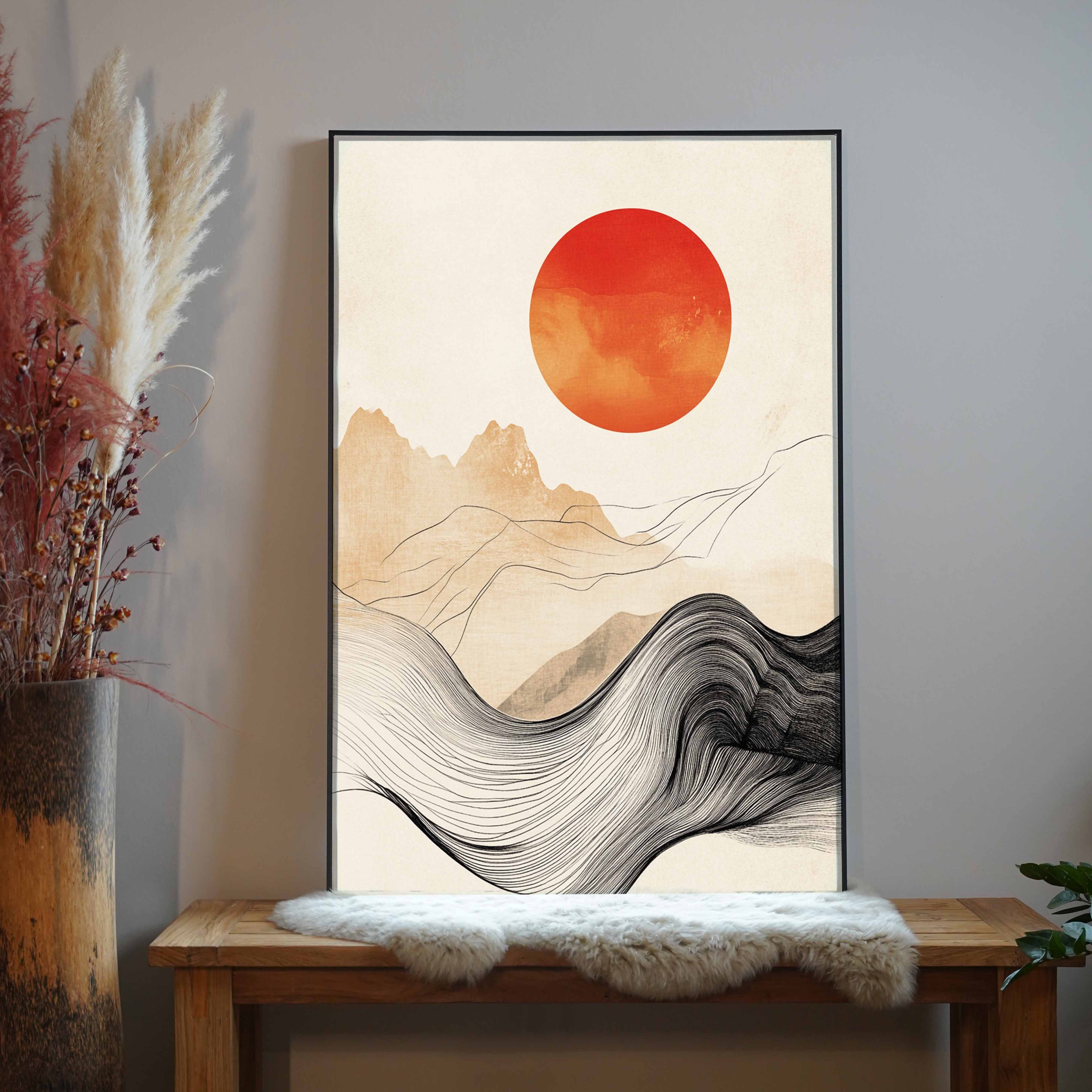 Abstrakter Sonnenaufgang 1 | LED Bild