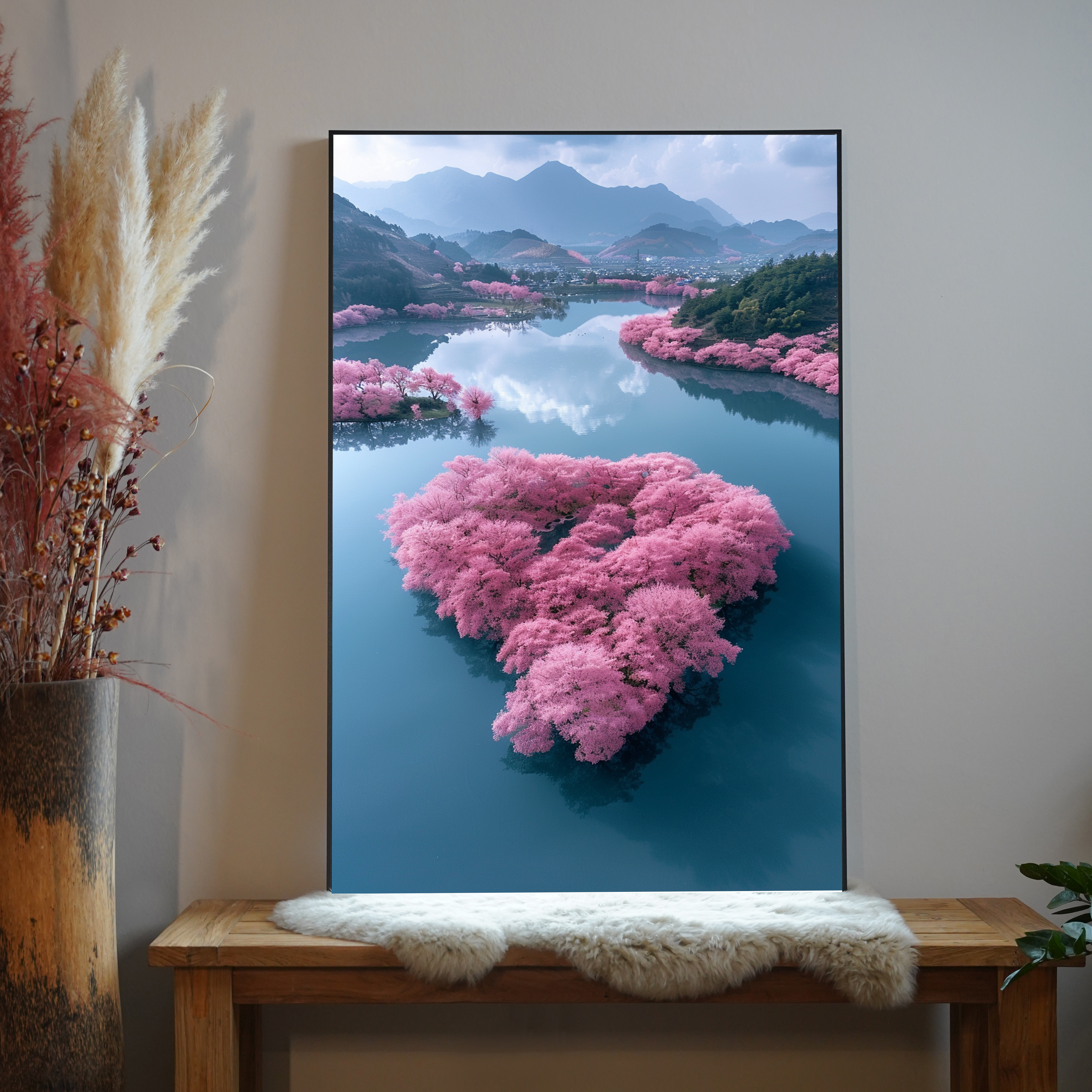 Kirschblüten Insel | LED Bild