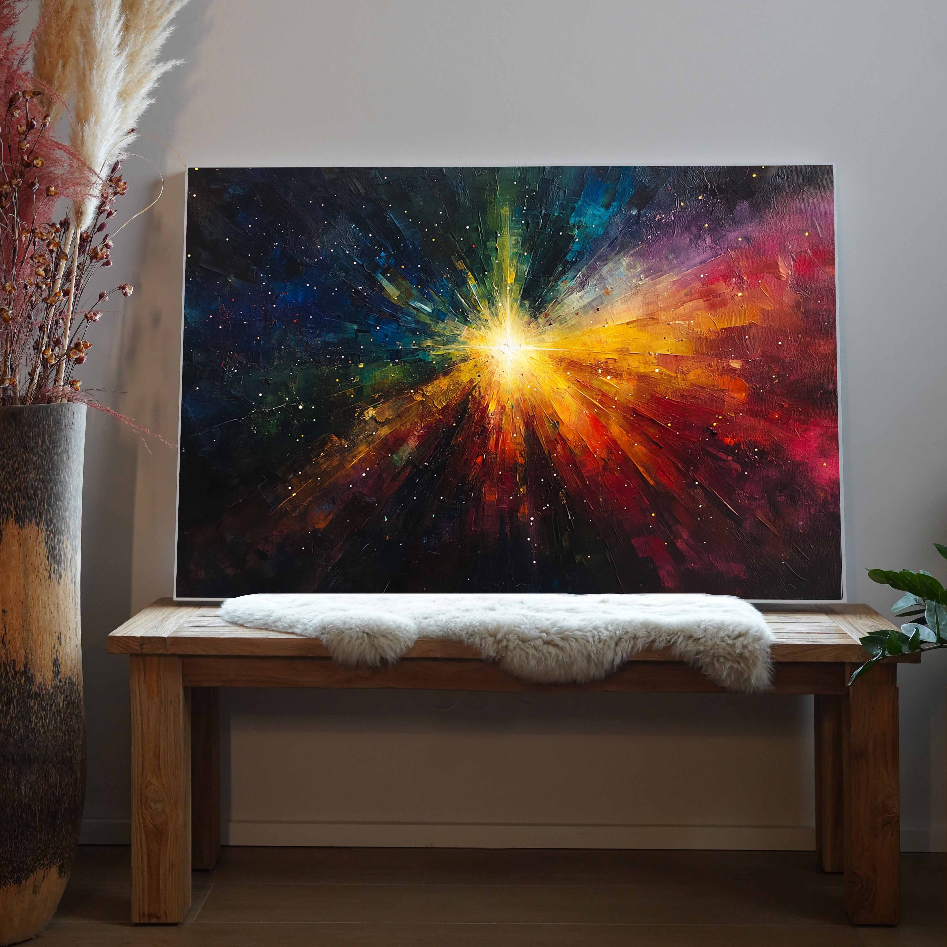 Ölgemälde Licht Explosion | LED Bild