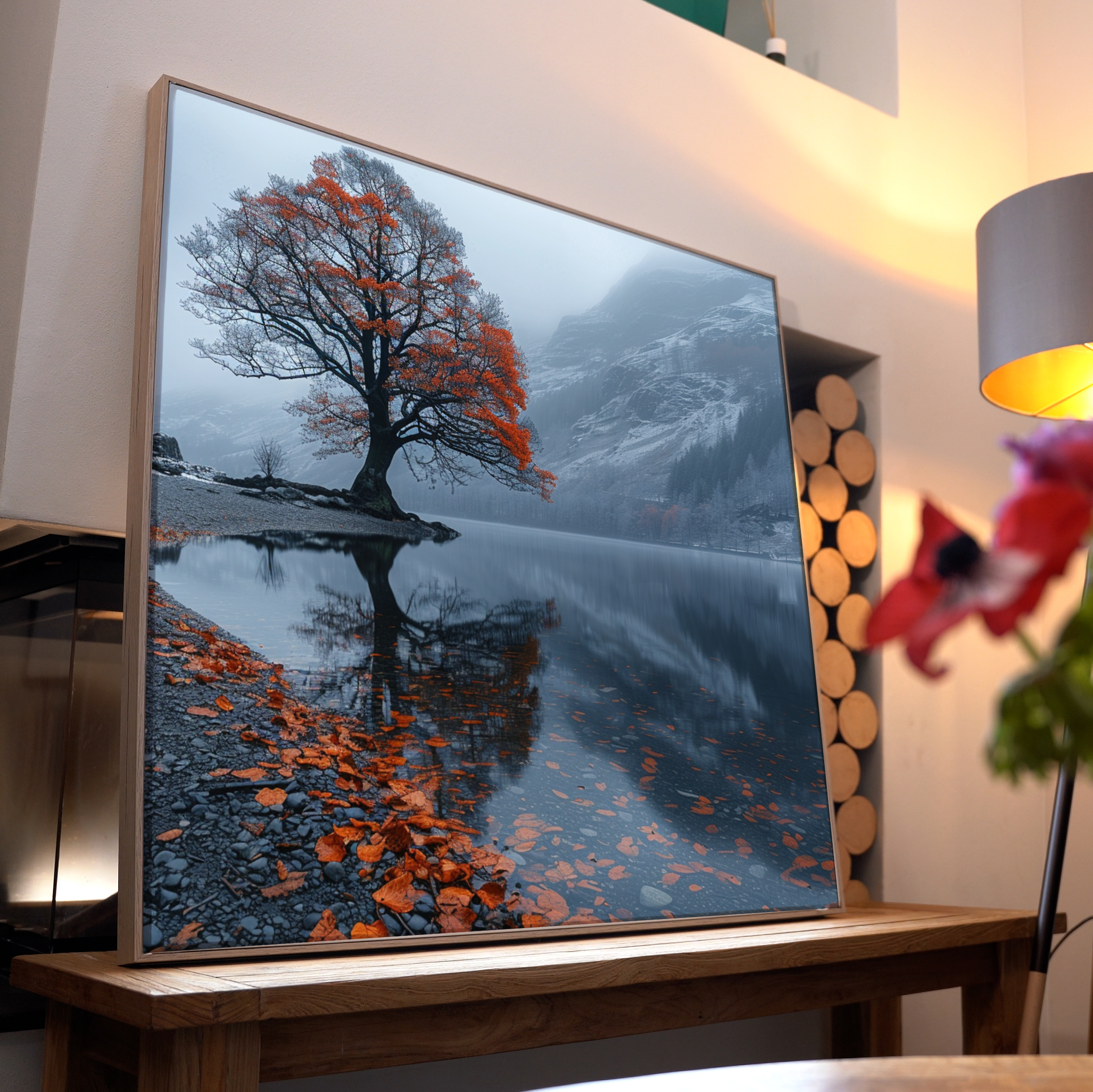 Herbst Baum am See 1 | LED Bild