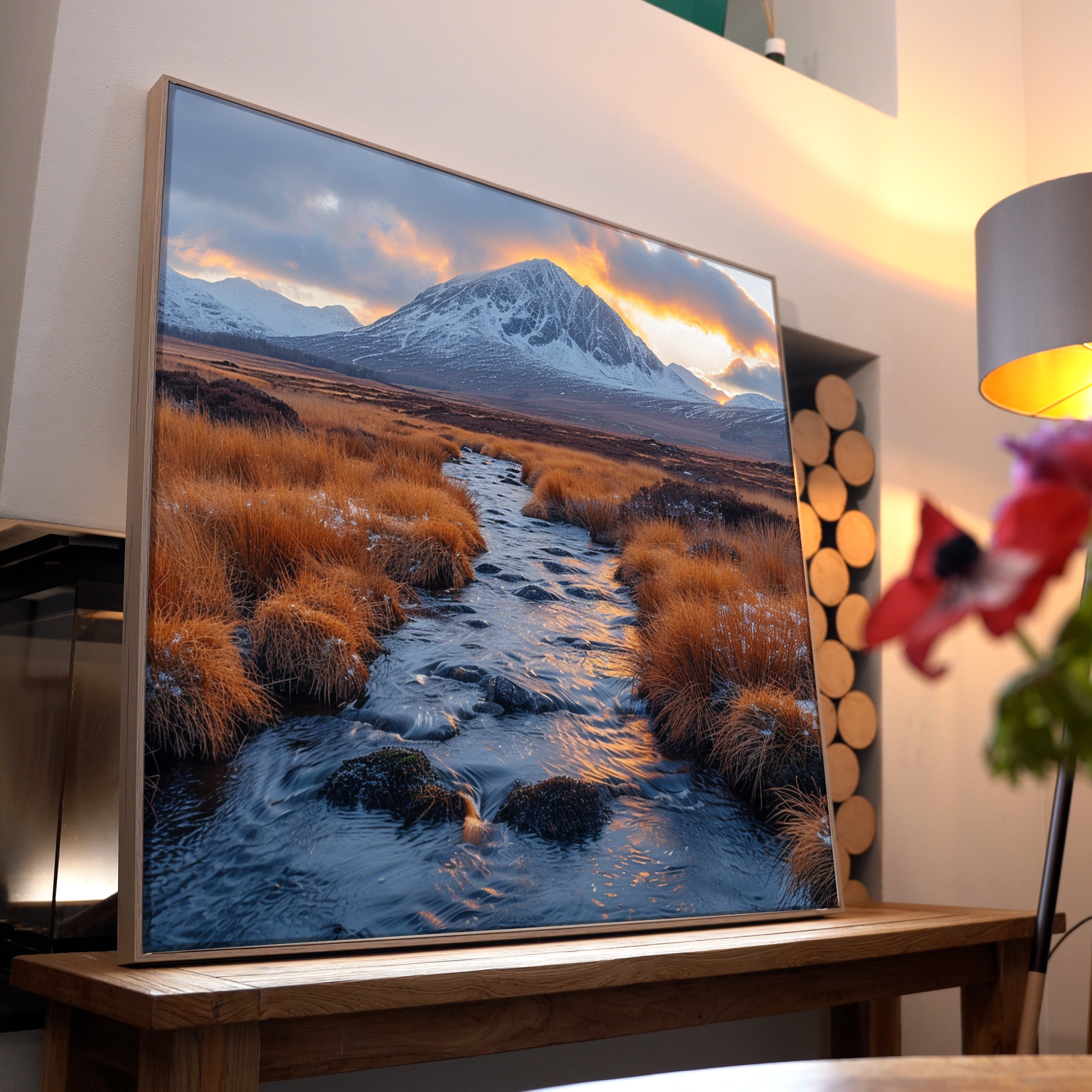 Bach in herbstlicher Landschaft | LED Bild