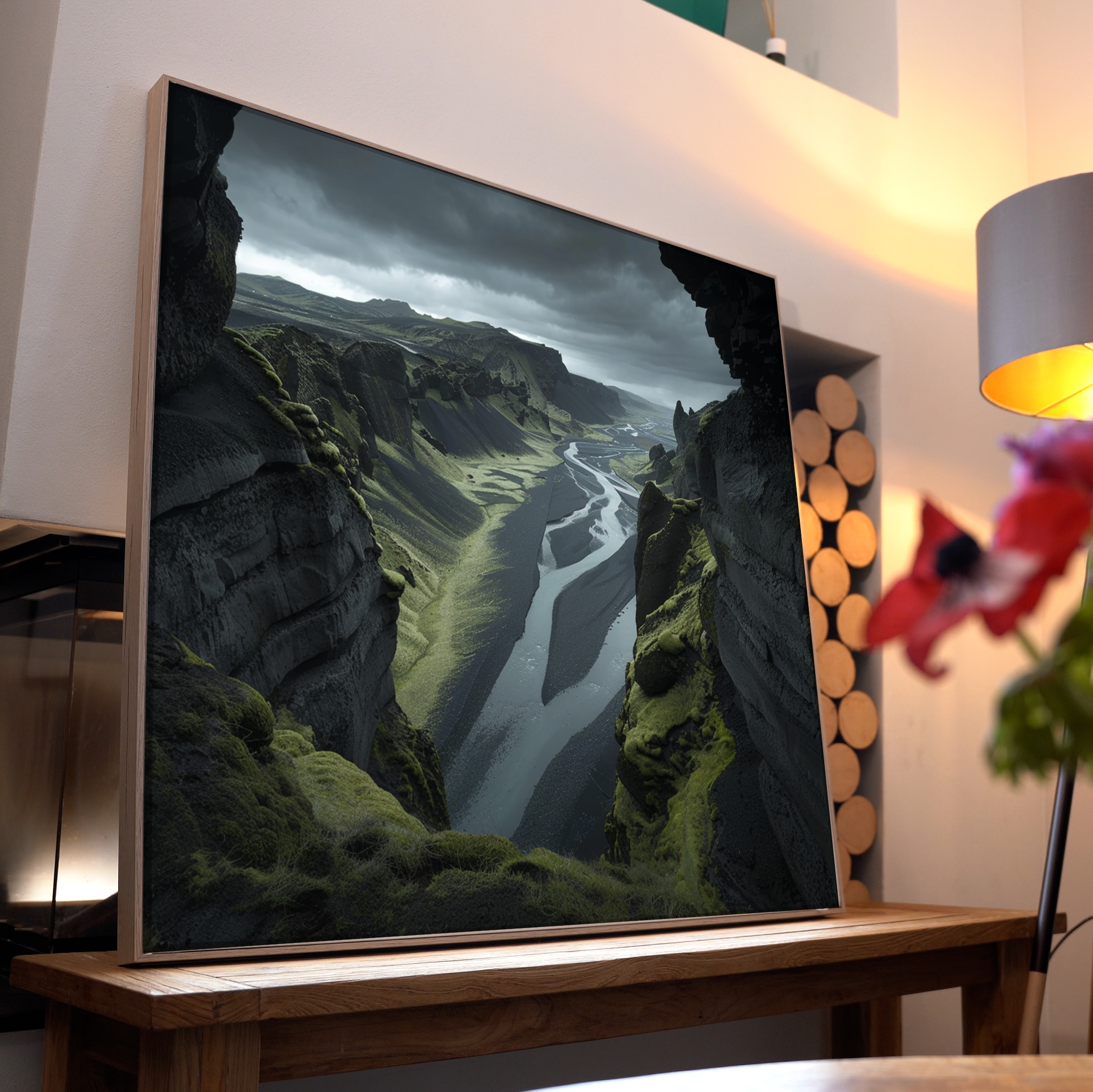 Schwarze Landschaft | LED Bild