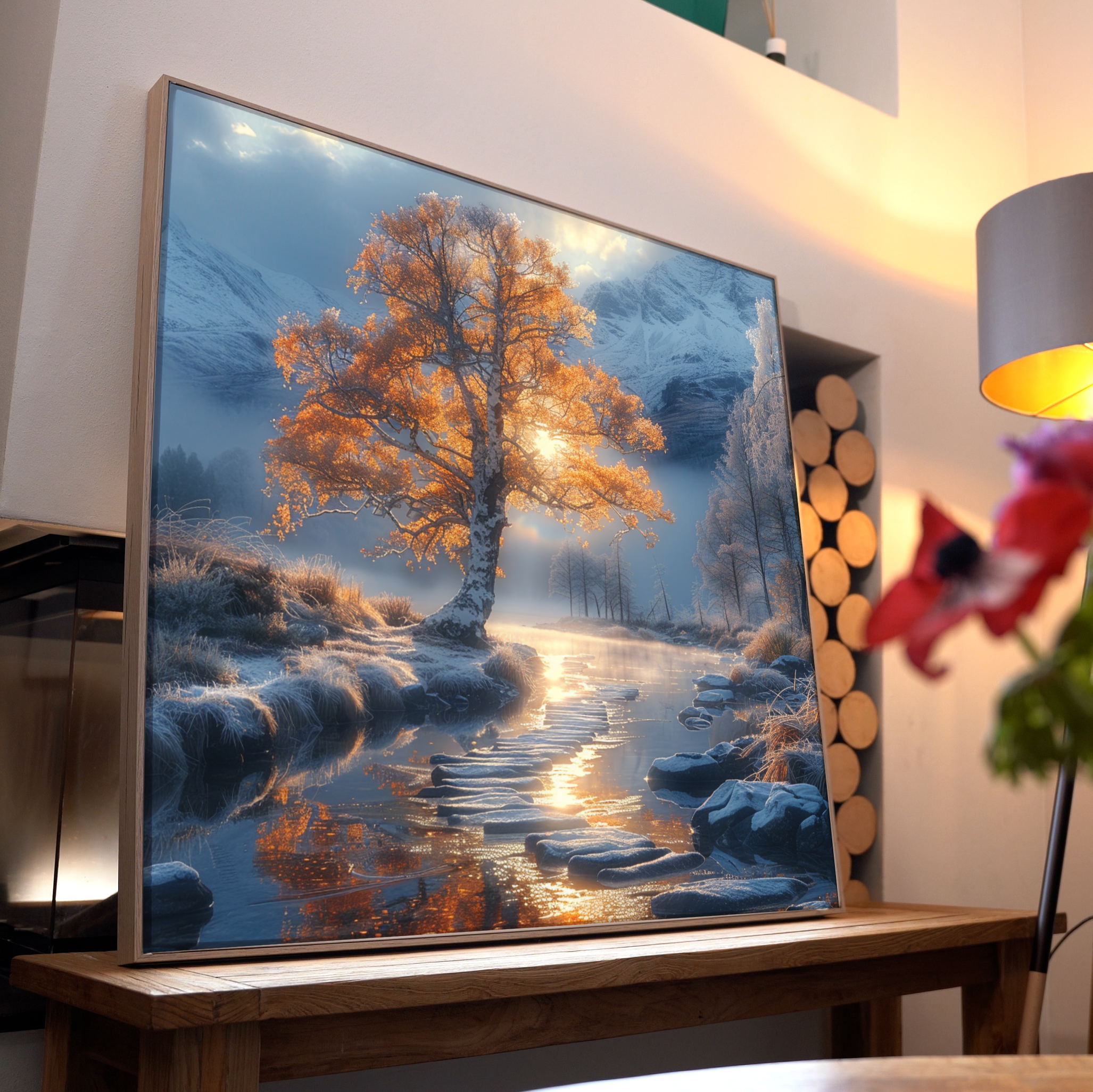 Herbst Baum am See 3 | LED Bild