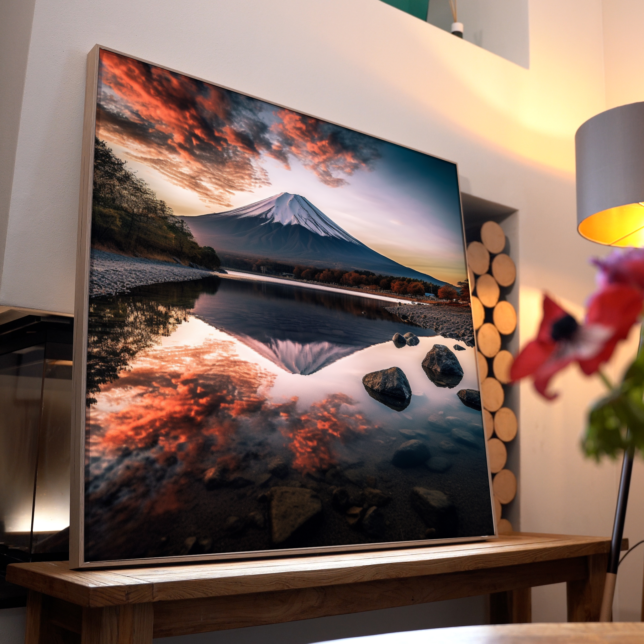 Mount Fuji Spiegelung See | LED Bild