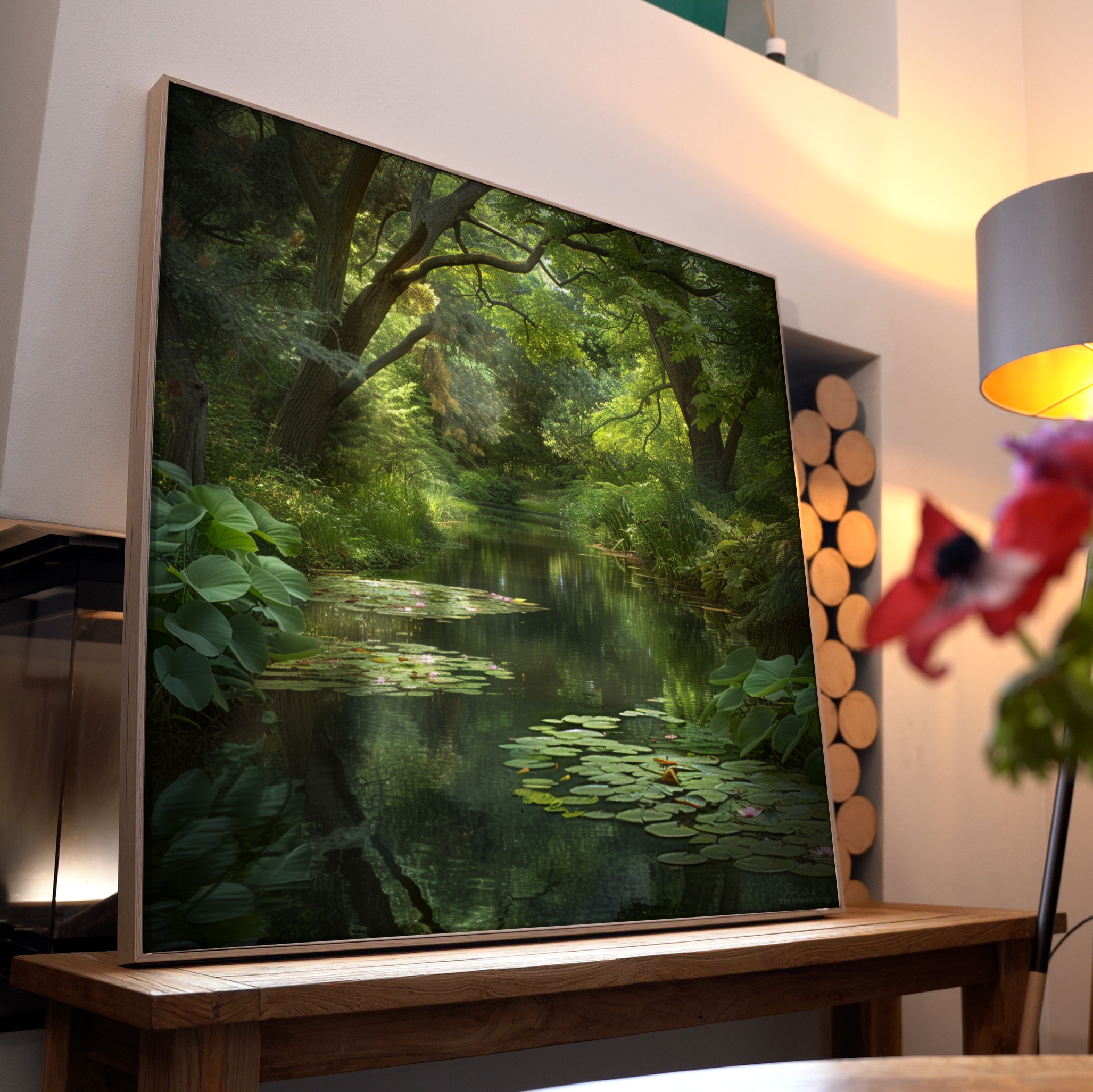 Kleiner Fluss Dichter Wald 1 | LED Bild