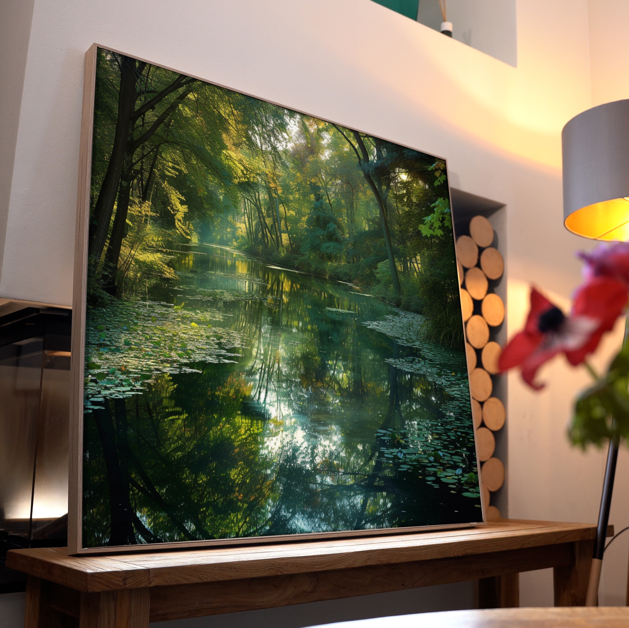Kleiner Fluss Dichter Wald 2 | LED Bild