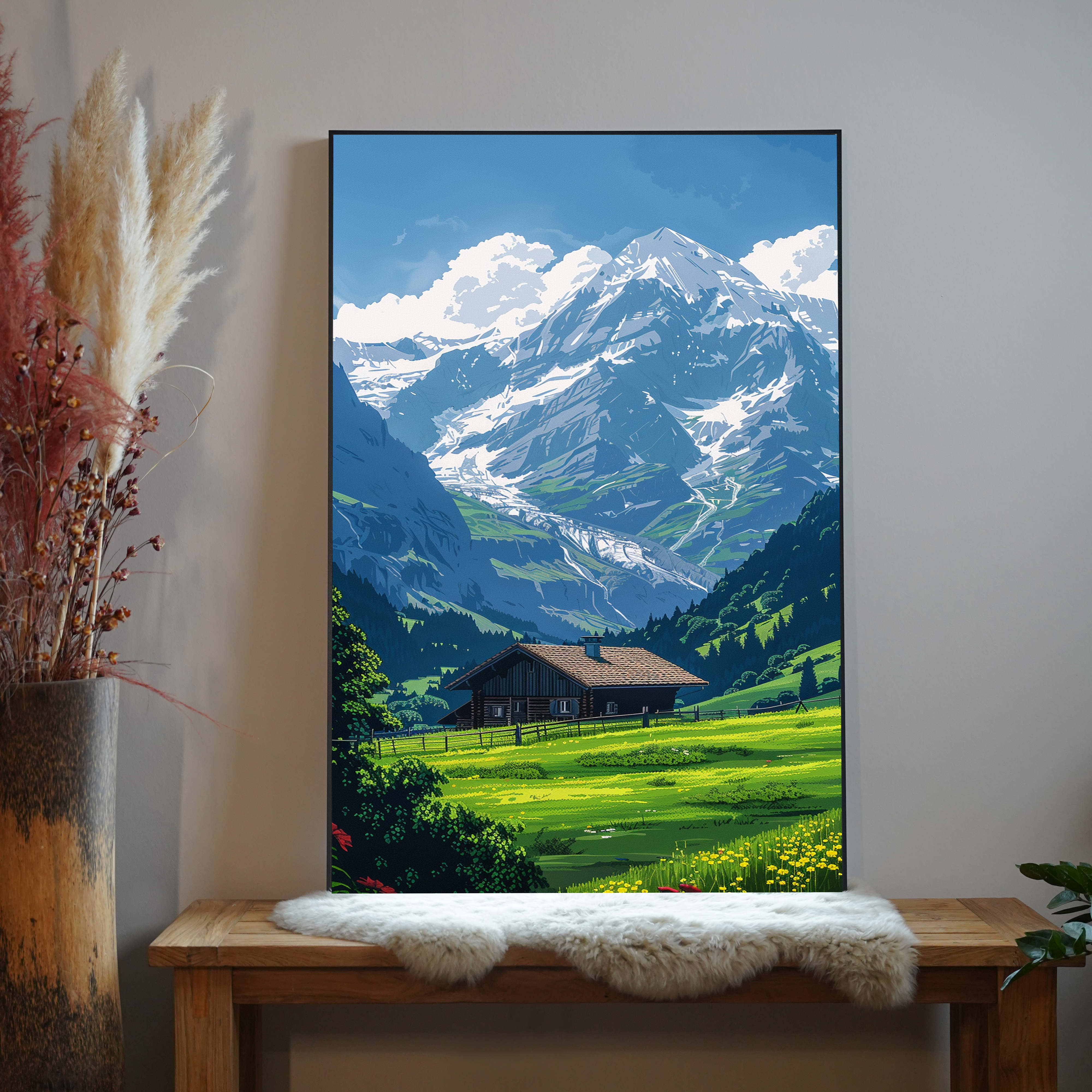 Alpen Illustriert 1 | LED Bild