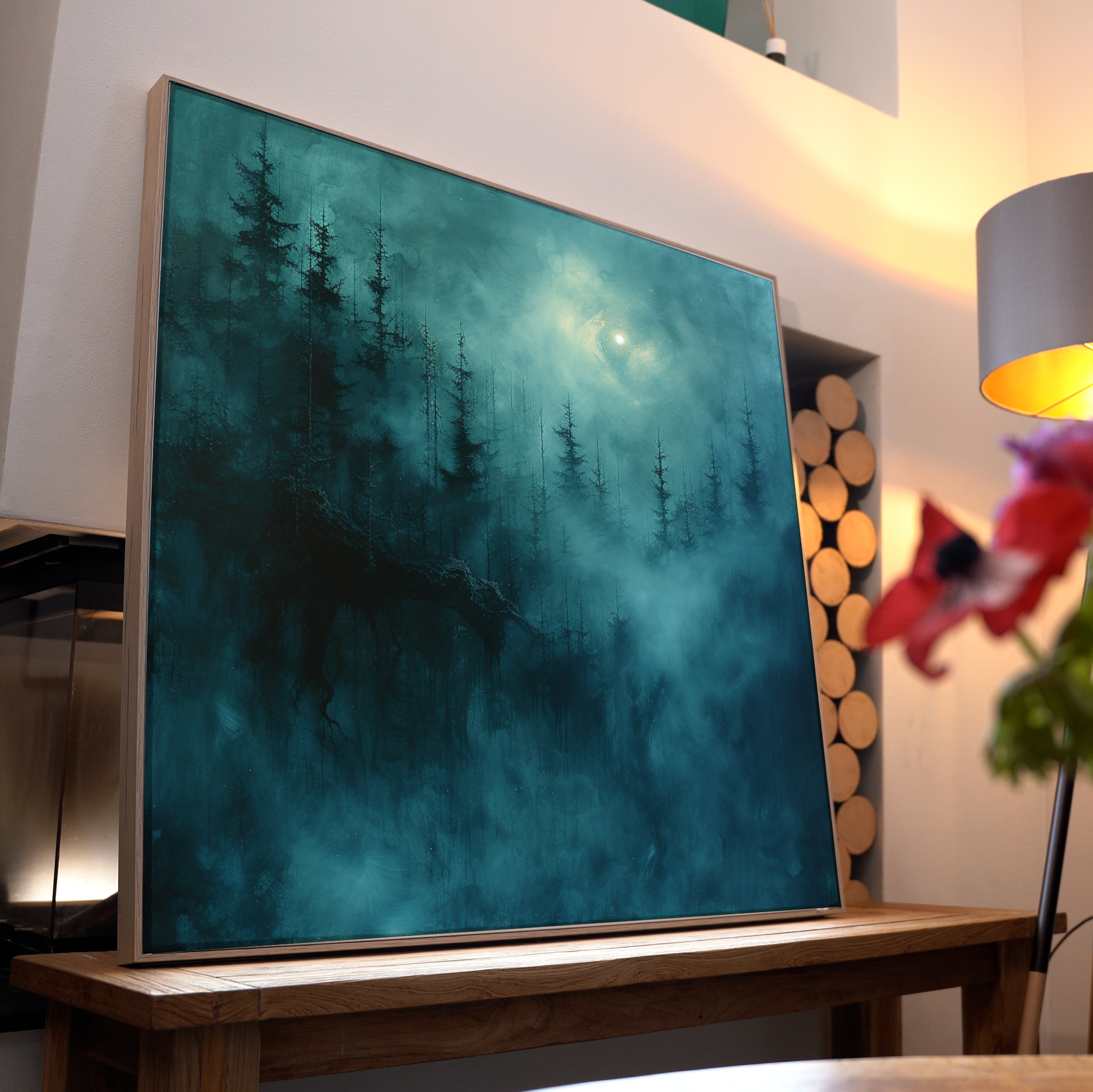 Nebeliger Wald Gebirge | LED Bild