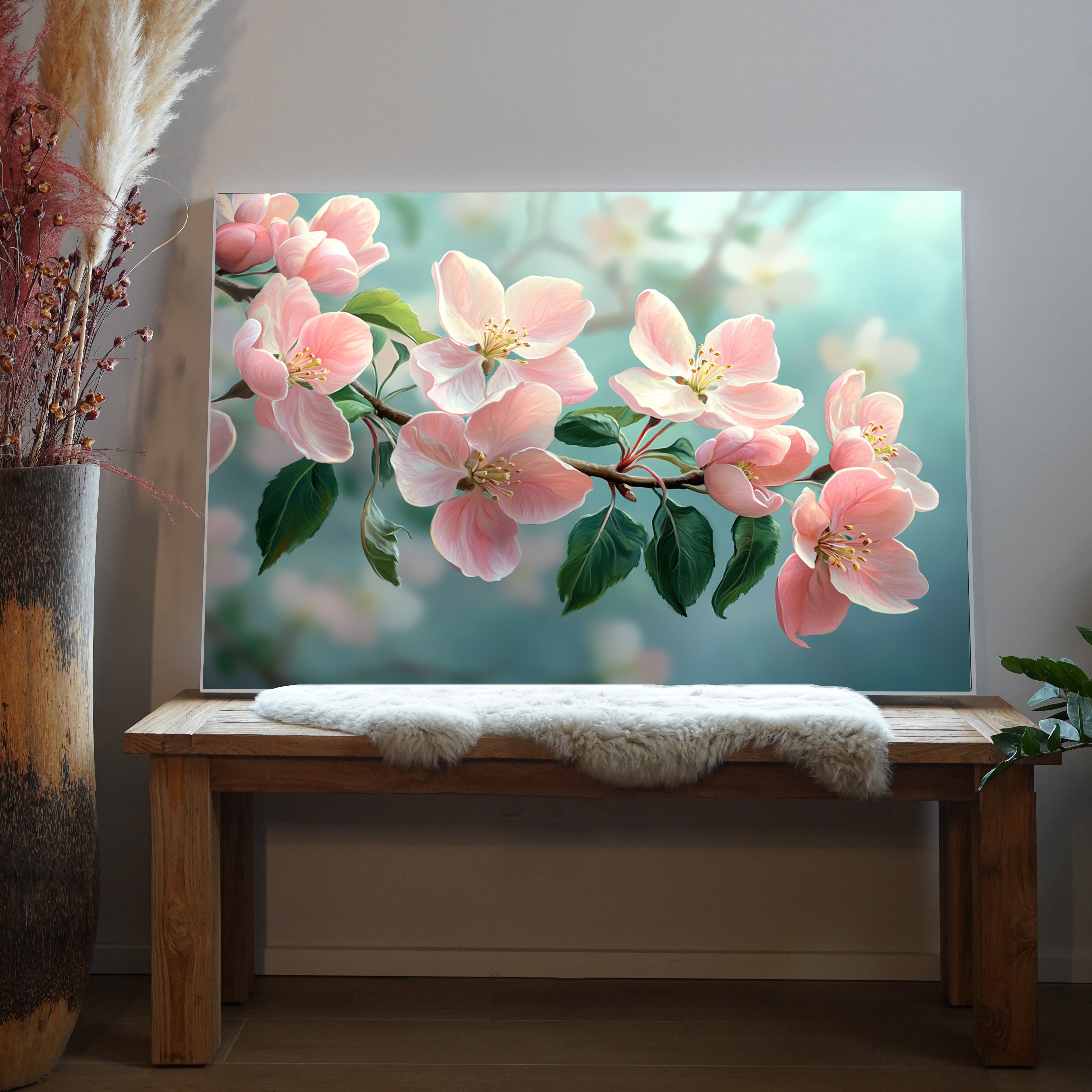 Apfelblüten Illustriert 3 | LED Bild