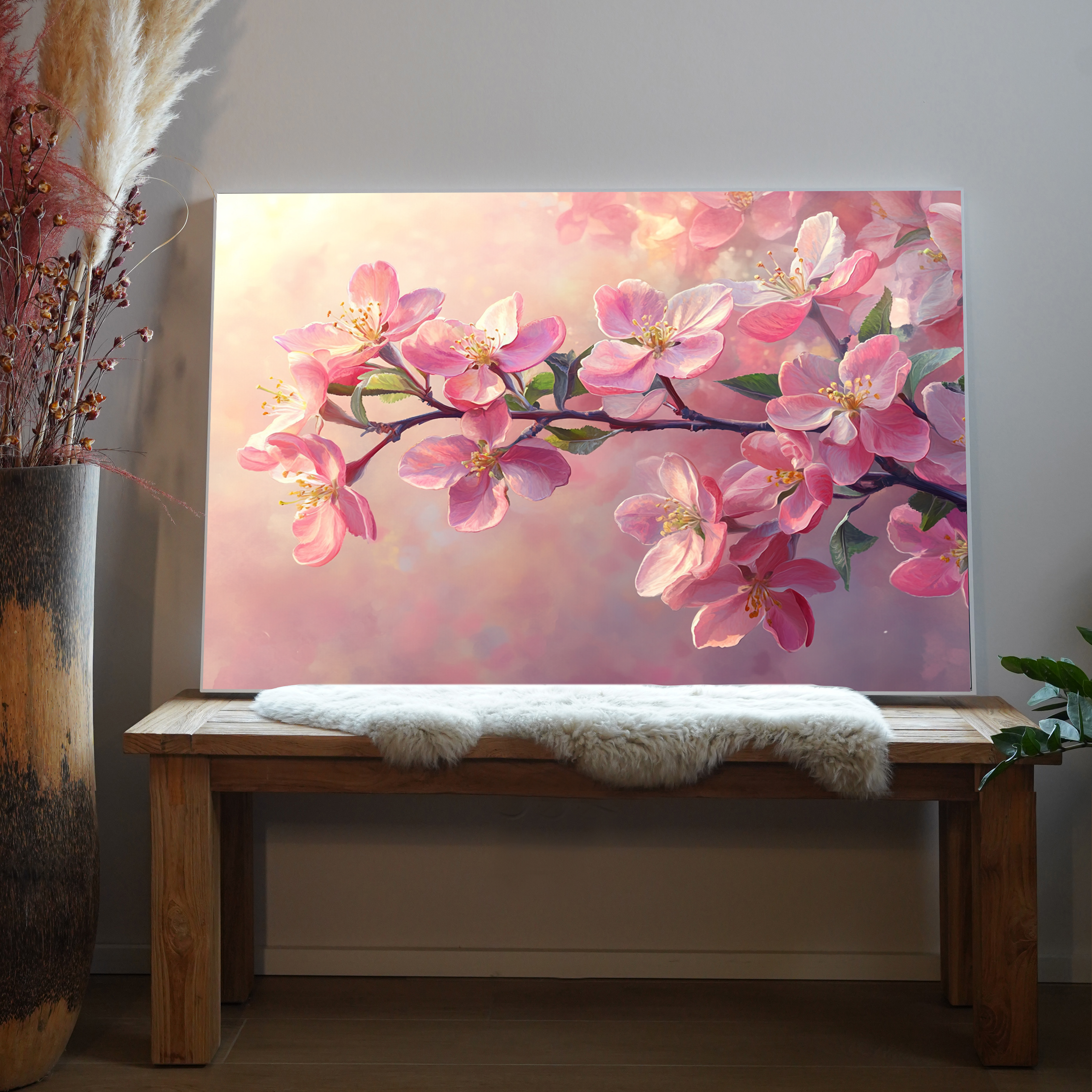 Apfelblüten Illustriert 4 | LED Bild