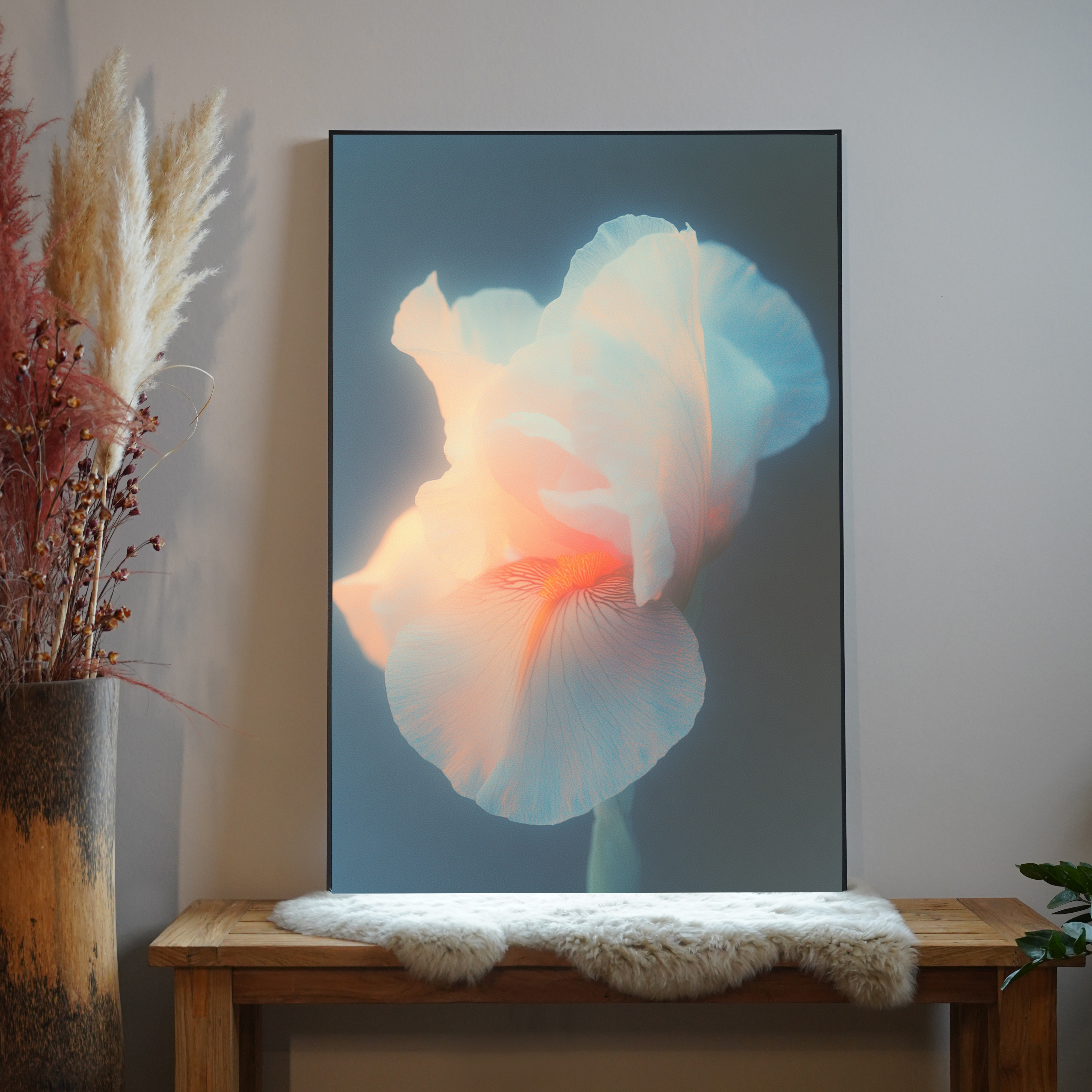 Aufblühende Neon Blume 4 | LED Bild