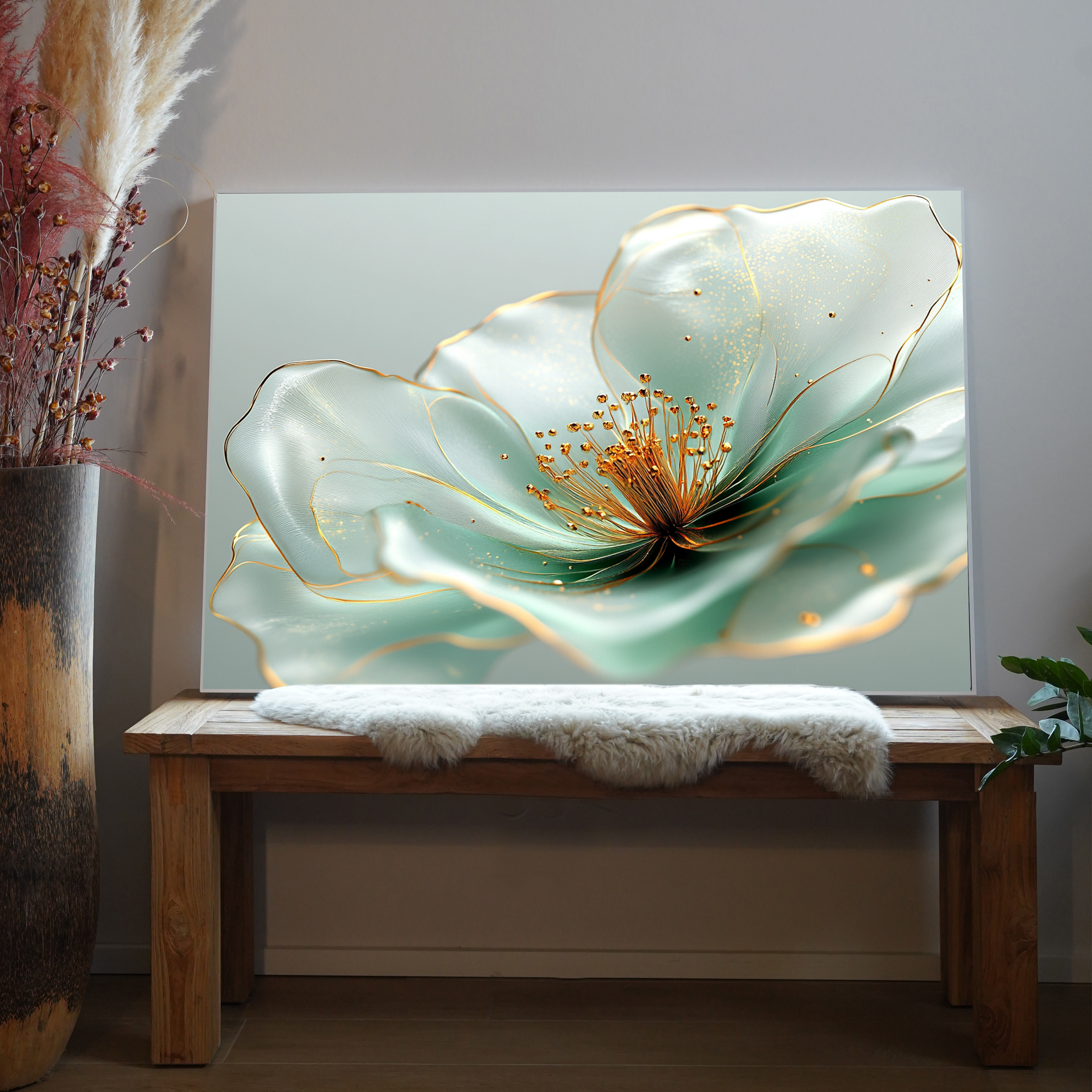 Glas Blüten 1 | LED Bild